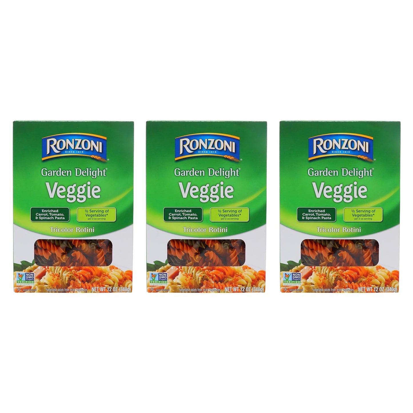 -3-boxes-Ronzoni-Garden-Delight-Veggie-TRICOLOR-ROTINI;-1759
