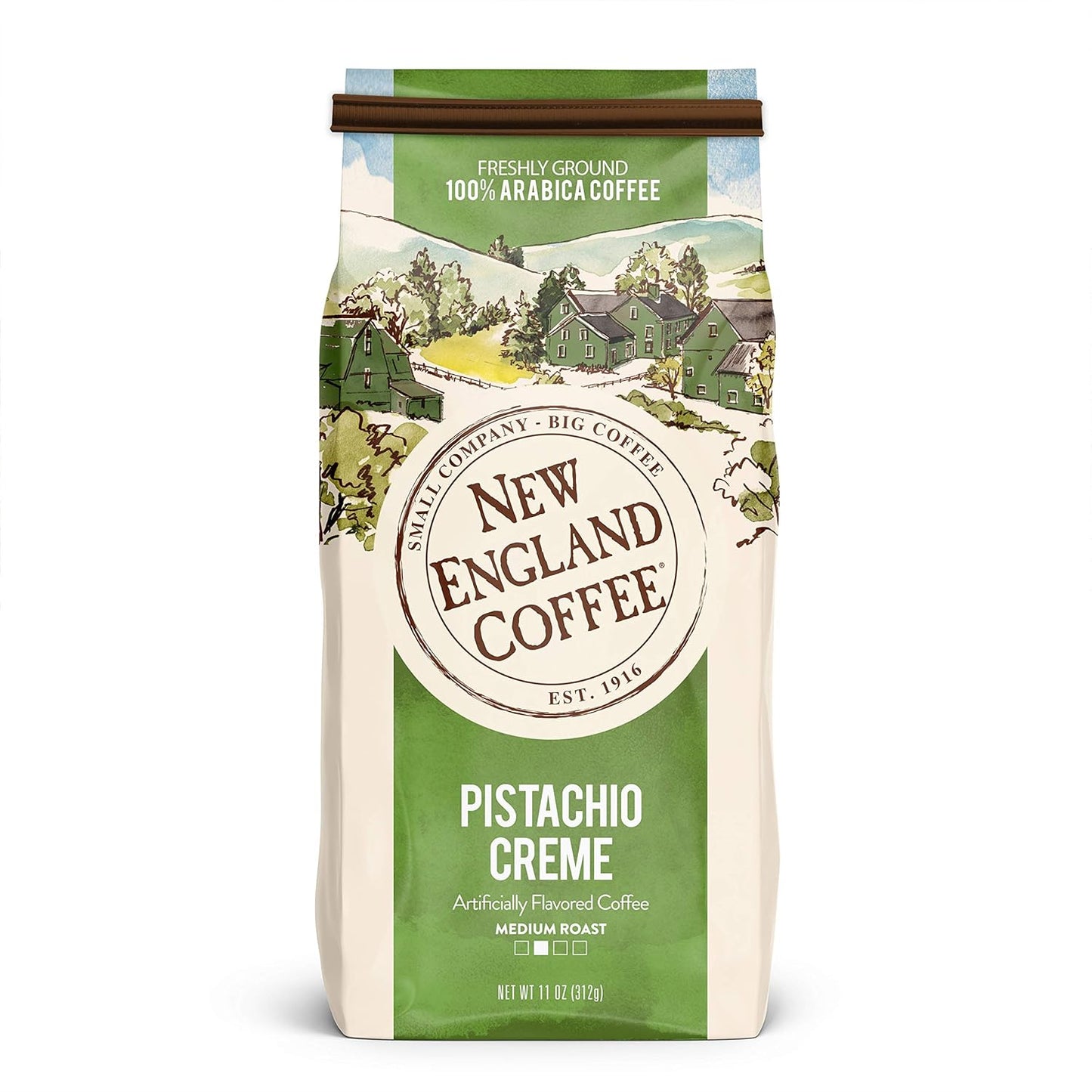 New-England-Coffee-Pistachio-Creme-Medium-Roast-Ground-Coffee,-11oz-Bag-(Pack-of-2778