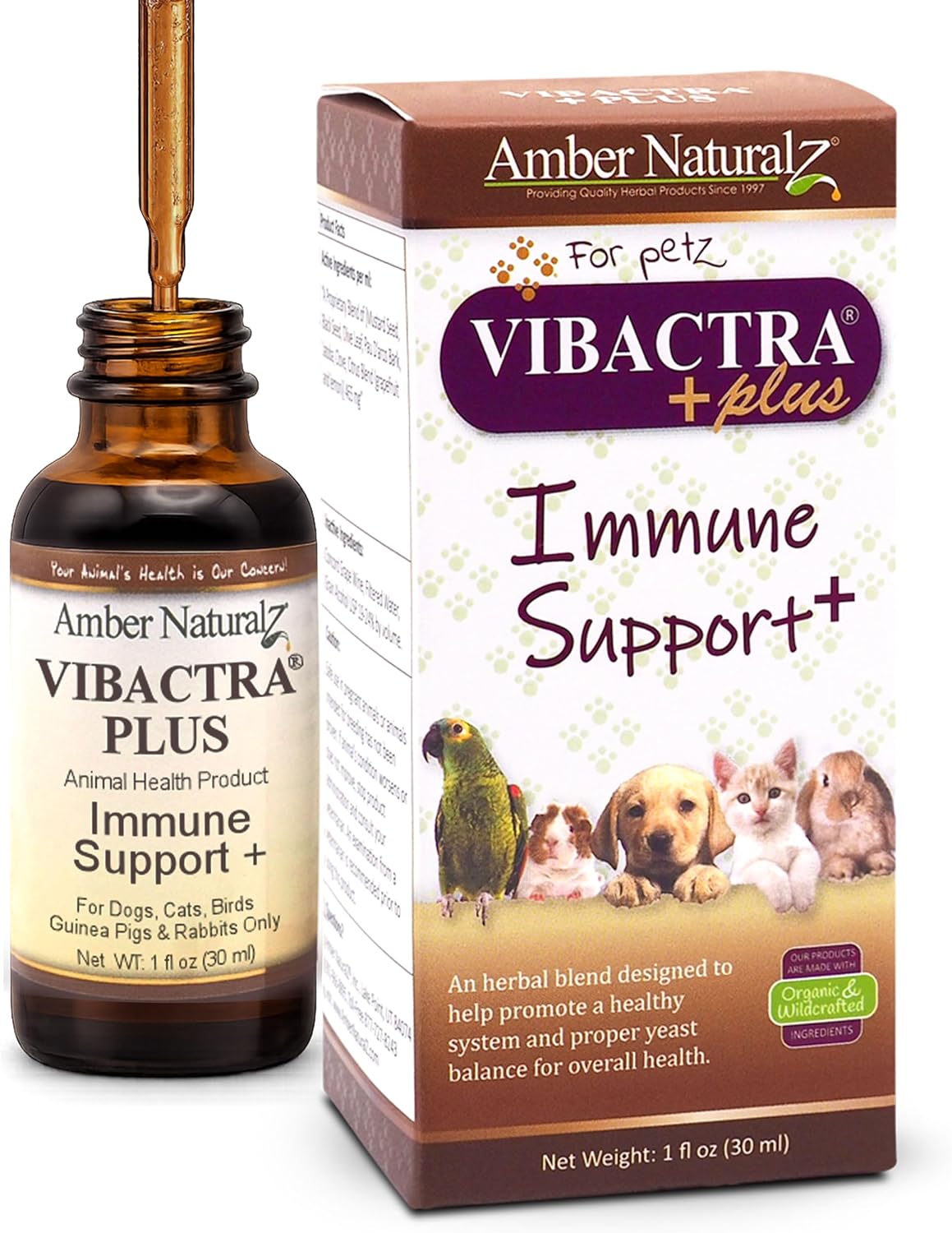 Amber-NaturalZ-Vibactra-Plus-Herbal-Supplement-for-Dogs,-Cats,-Birds,-Guinea-Pigs,-and-1171