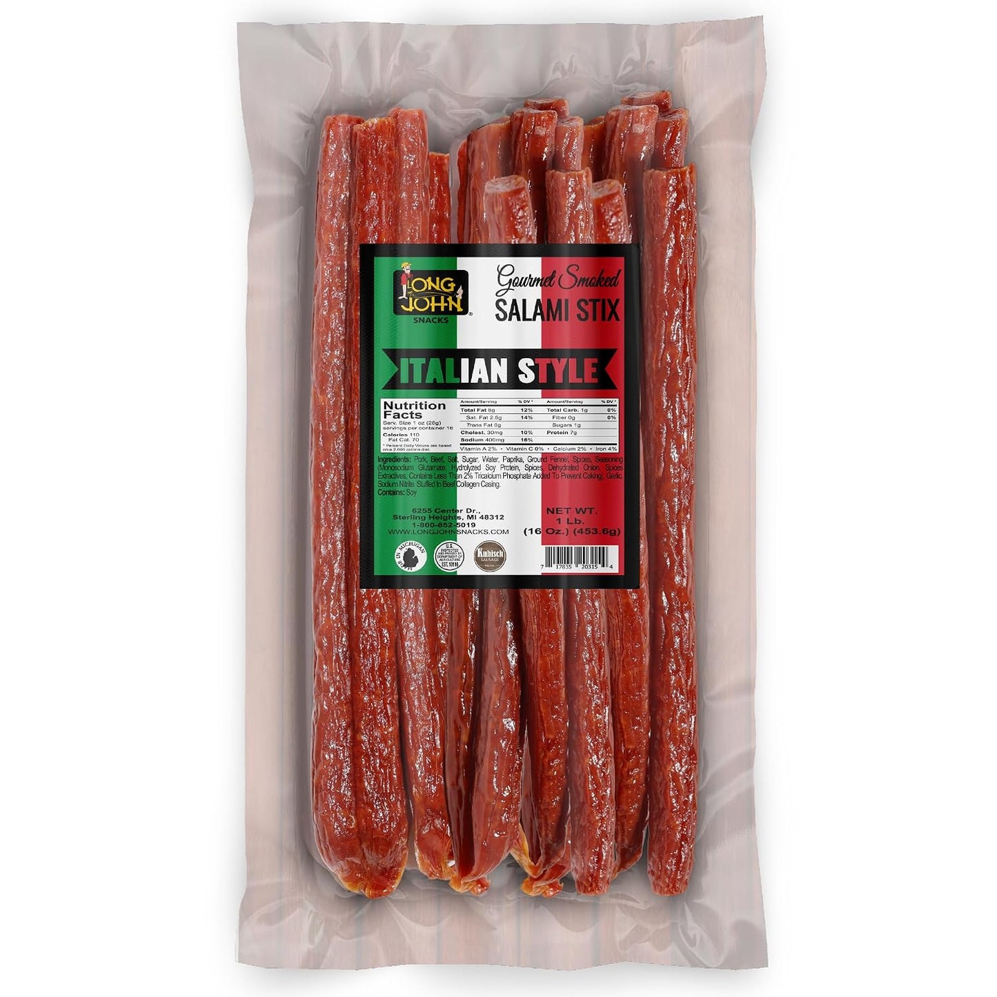 Long-John-Snacks-Dried-Salami-Sticks,-Italian,-16-Oz-|-High--Protein-Smoked-Meat-Bulk-1056