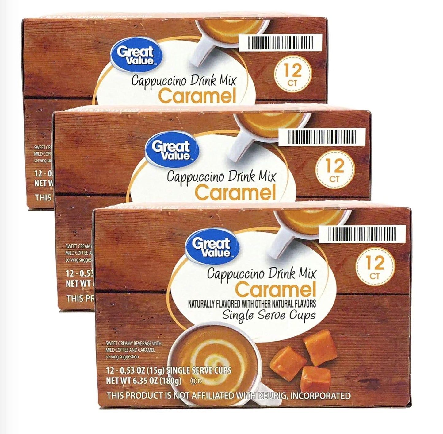 Great-Value-Cappuccino-Coffee-and-Hot-Drink-Single-Serve-Pods,-12-Count-(Caramel-1354