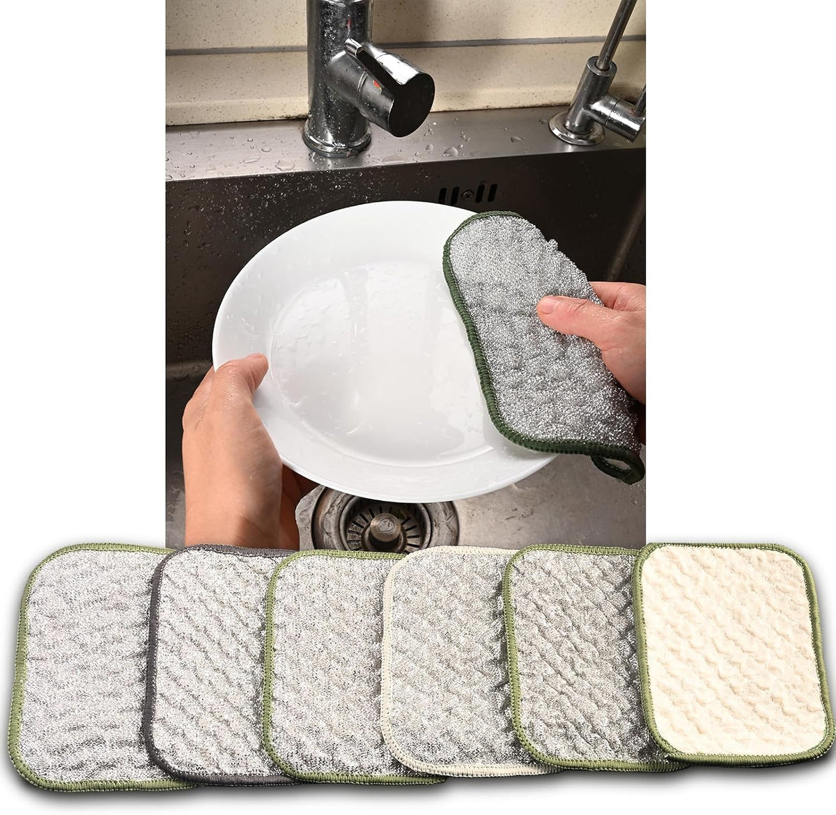 Silver-Microfiber-Scrubbing-Pads,-Non-Scratch-for-Pots,-6-Pack---------136