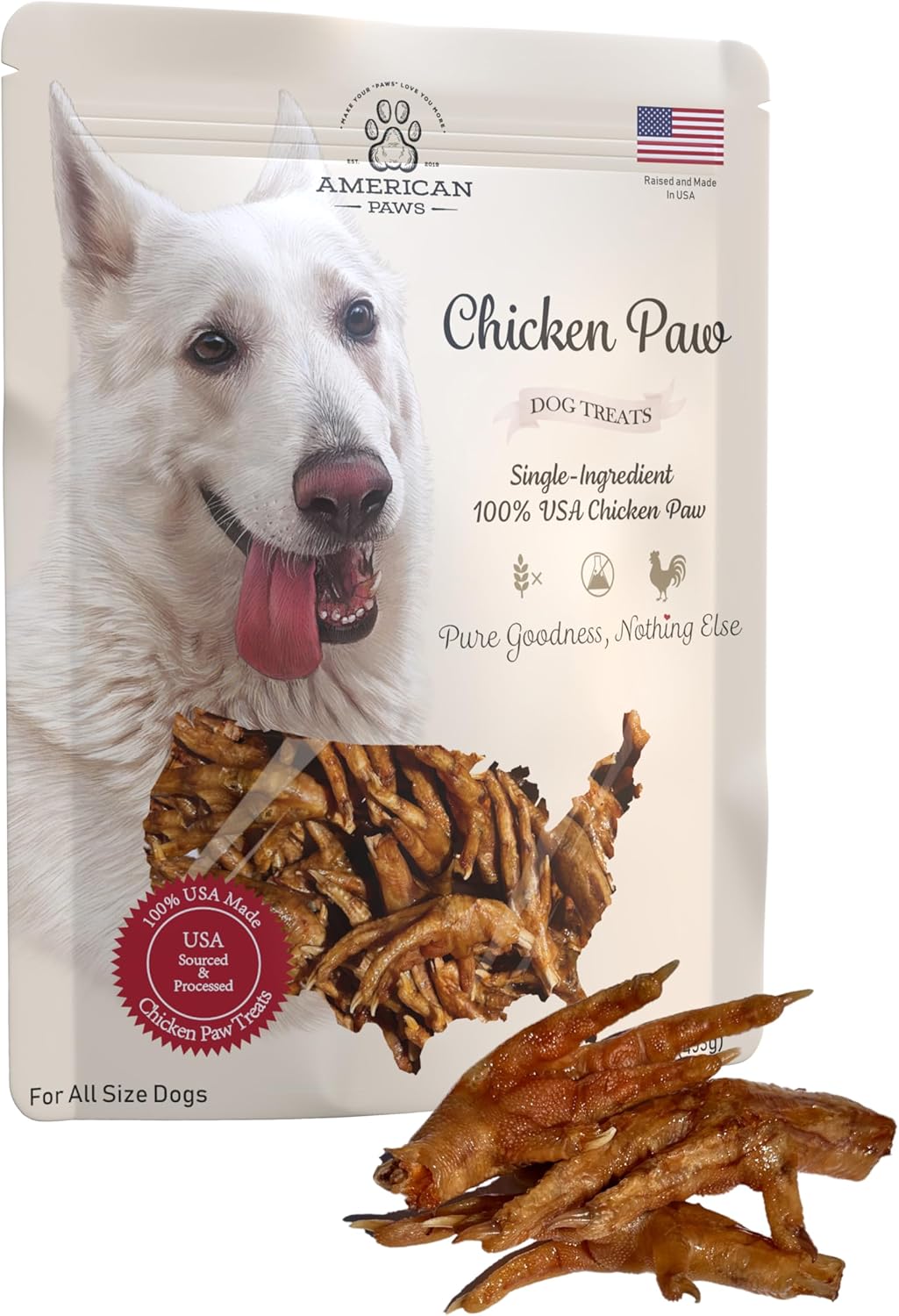Dehydrated-Chicken-Feet-Dog-Treats,-Only-One-Ingredient,-2173
