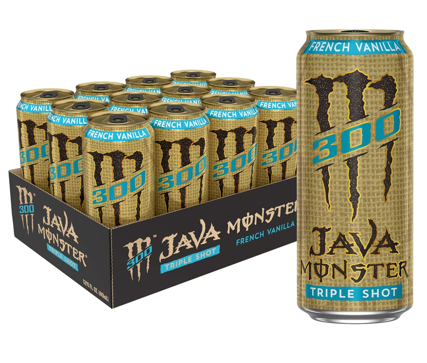 Monster-Energy-Java-300-Triple-Shot-Robust-Café-de-vainilla-francesa,-onzas333