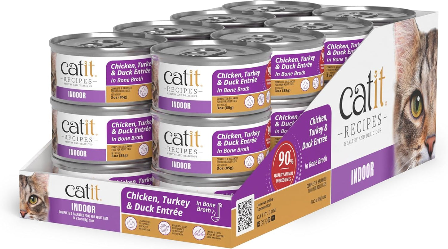 Catit-Recipes-Indoor-Chicken,-Turkey-&-Duck-Entrée-–-High-Protein-Wet-Food-L-Carnitine,-Bone99