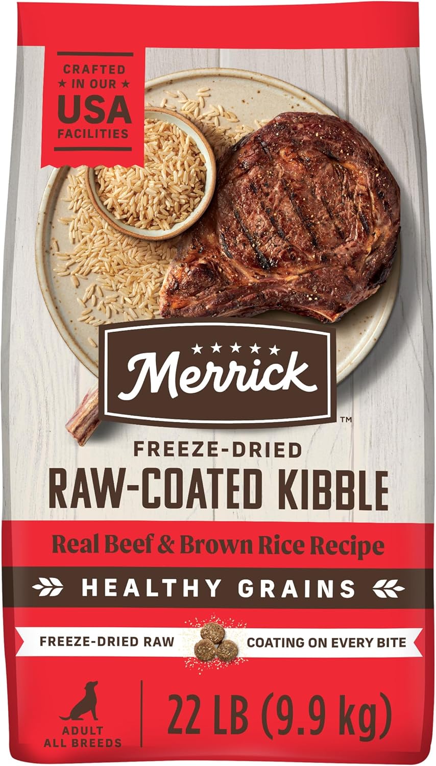 Merrick-Healthy-Grains-Freeze-Dried-Raw-Coated-Kibble,-Natural-High-Protein-Dog-Food,-596