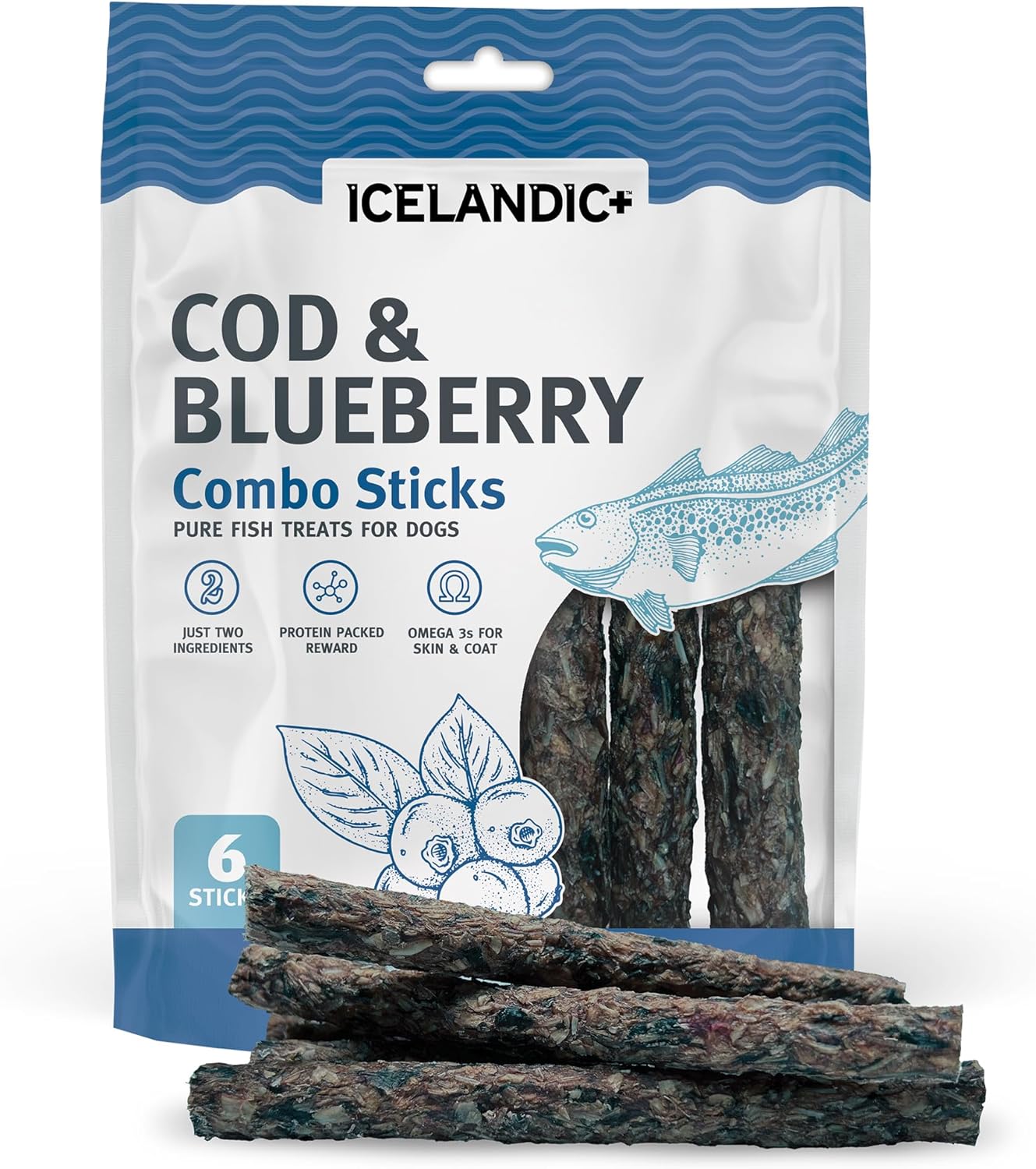 Icelandic+-Combo-Sticks:-Cod-&-Blueberry---2oz---Dog-Treats,-2-2405