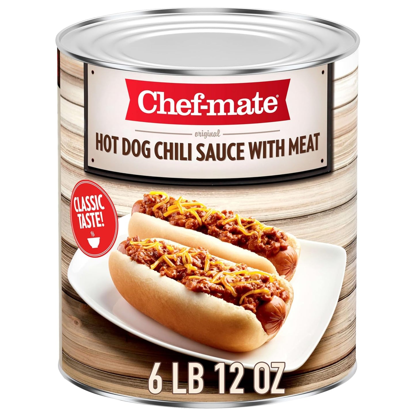 Chef-mate-Hot-Dog-Canned-Chili-Sauce-with-Meat,-Ready-to-Eat,-6-1650