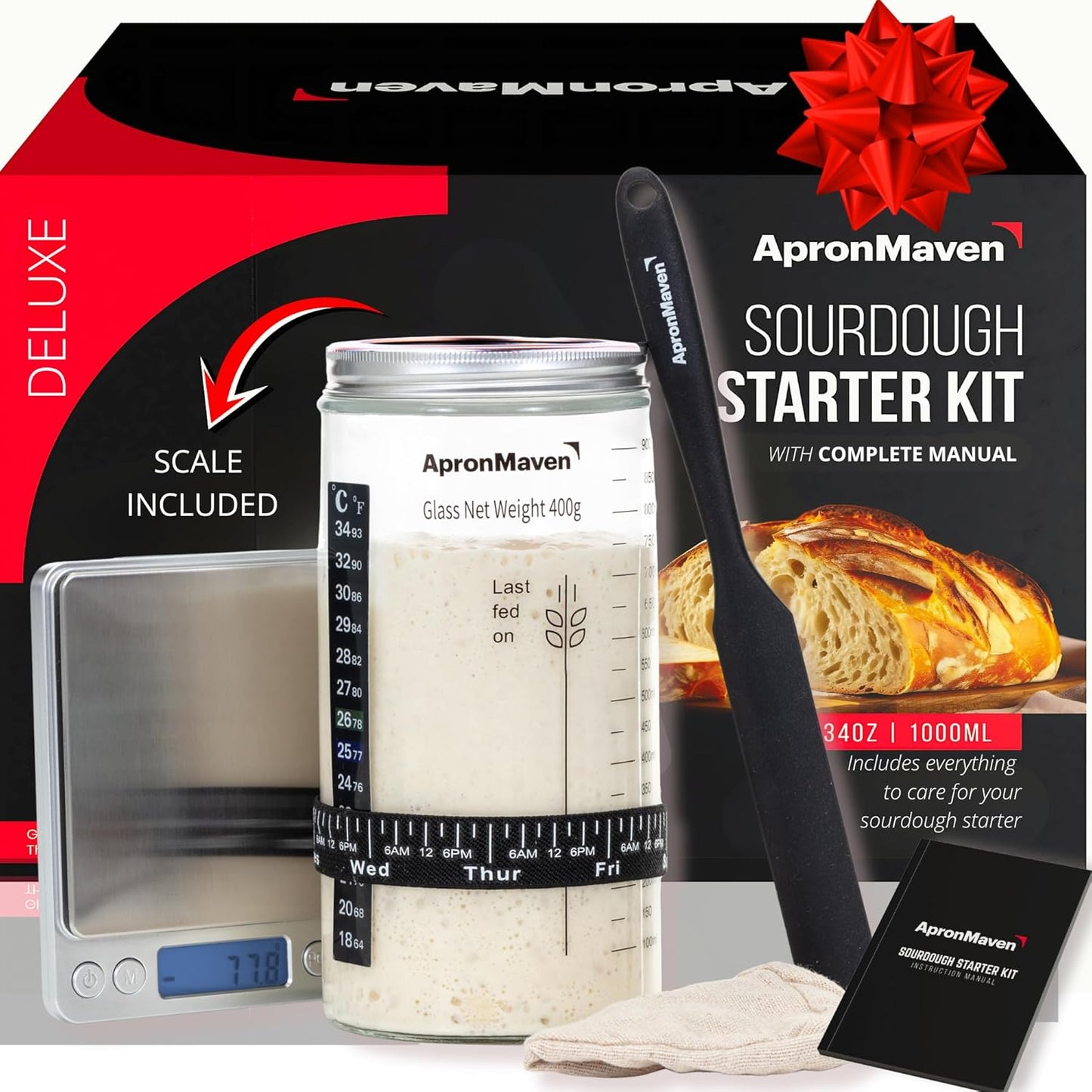 Complete-Sourdough-Starter-Kit-–-Glass-Jar-with-Lid,-Kitchen-Scale-and-|-Birthday-539