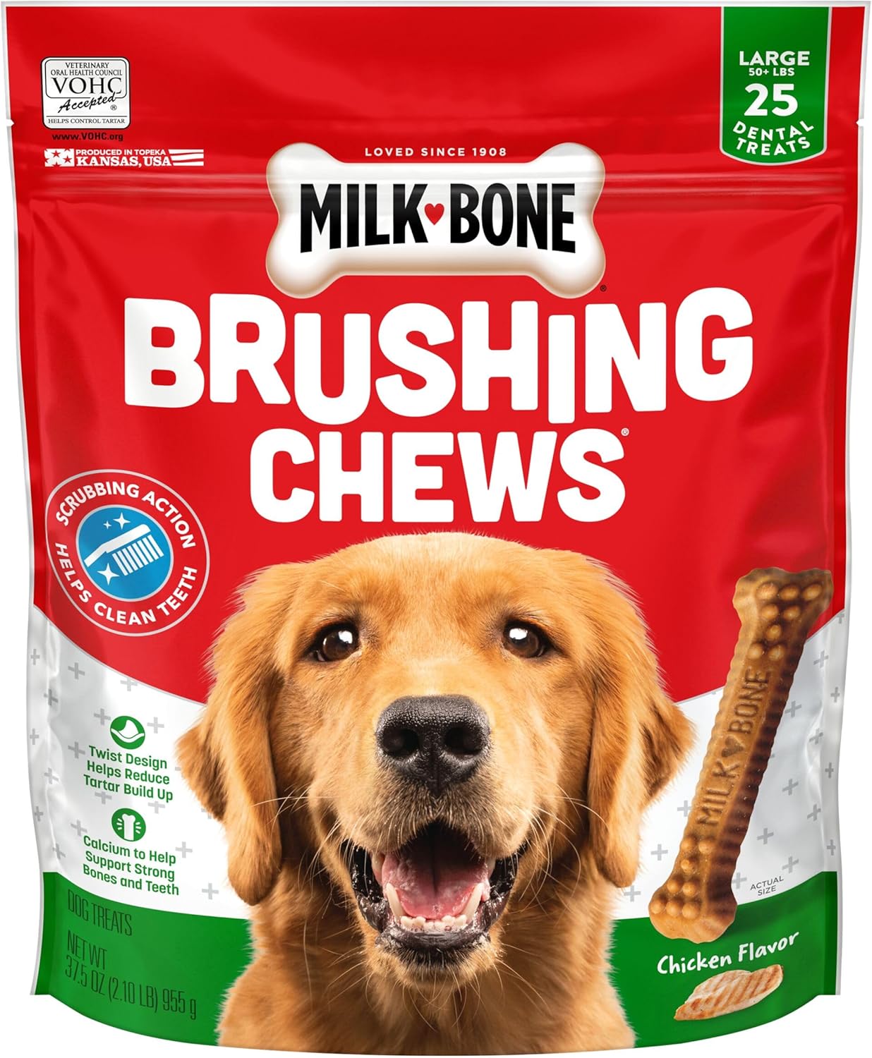 Brushing-Chews-Daily-Dental-Dog-Treats,-Chicken-Flavor,-4310