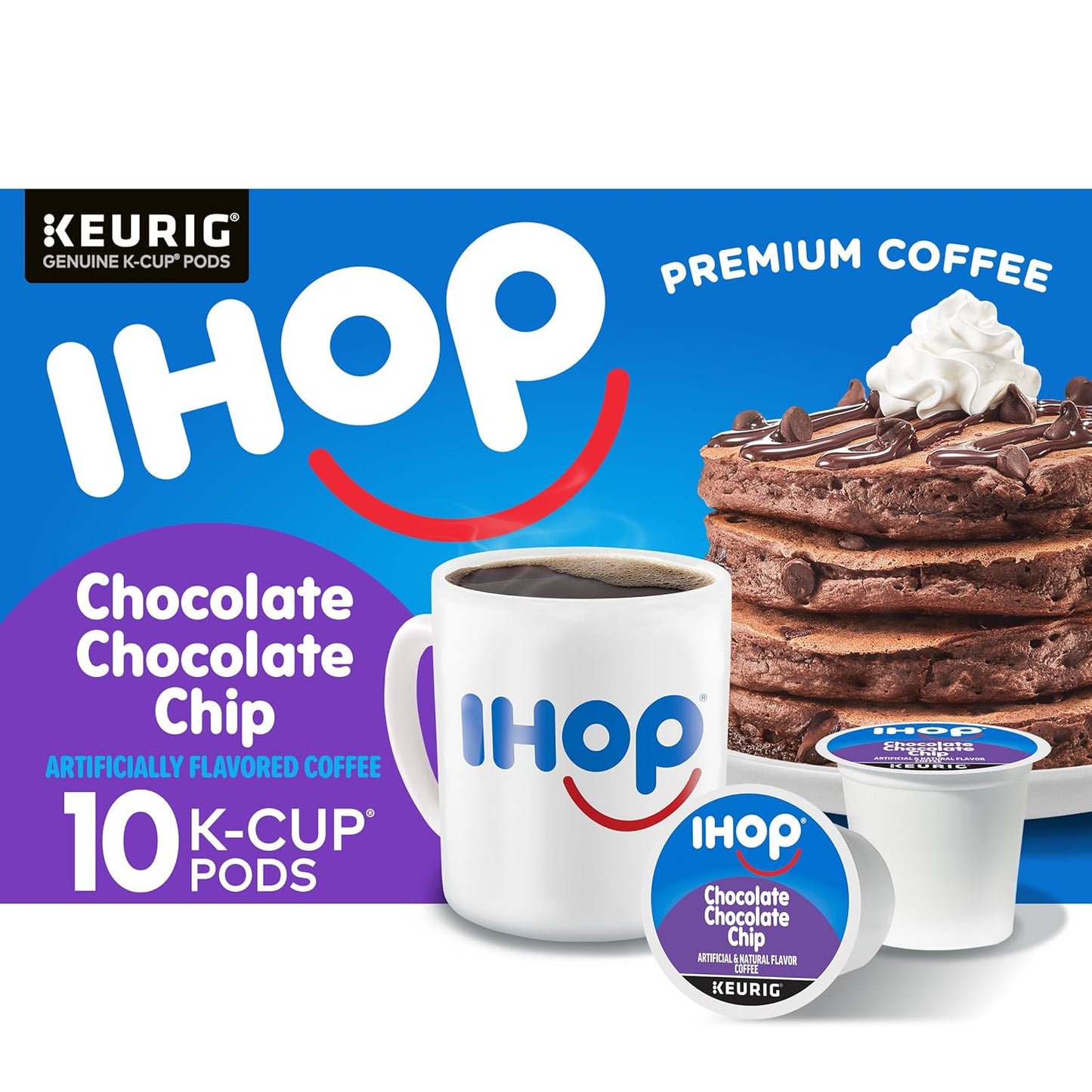 IHOP-Chocolate-Chocolate-Chip-Flavored-Keurig-K-Cup-Coffee-Pods,-10-ct-Box---1814