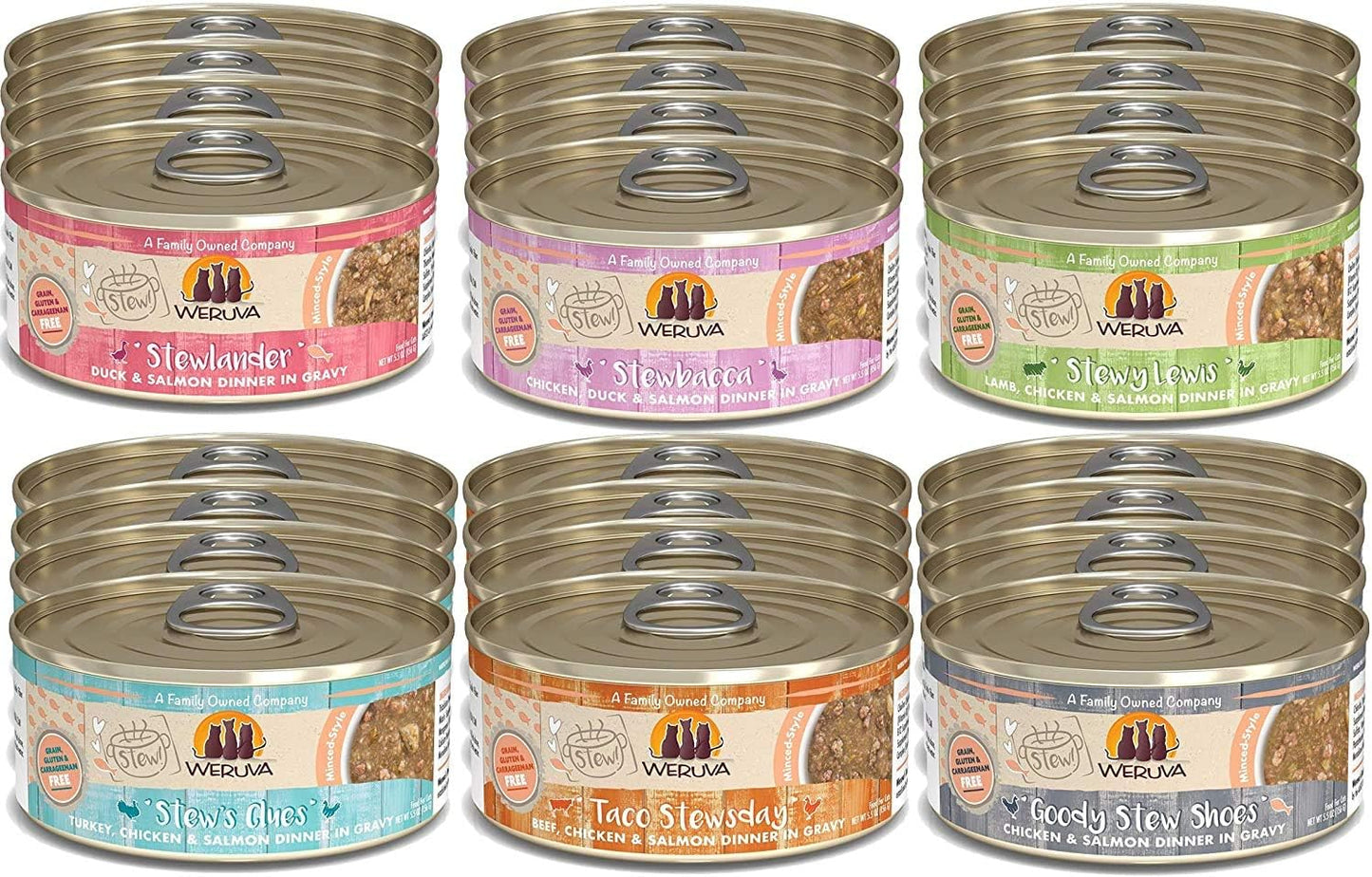 Weruva-Classic-Stews-6-Flavors-Variety-Pack,-5.5-Ounce-Cans-Pack-of-24-97