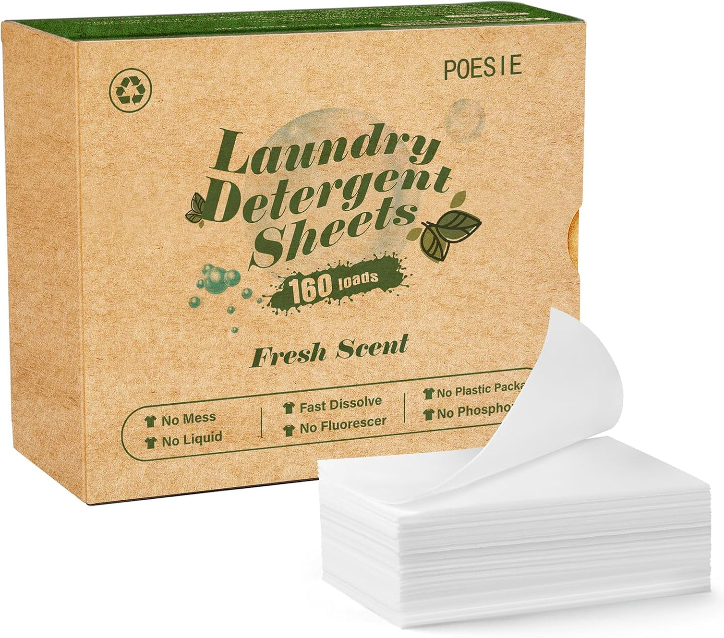 Poesie-Laundry-Detergent-Sheets-Fresh-Scent-160-Sheets-Clear-Non-Plastic-4023