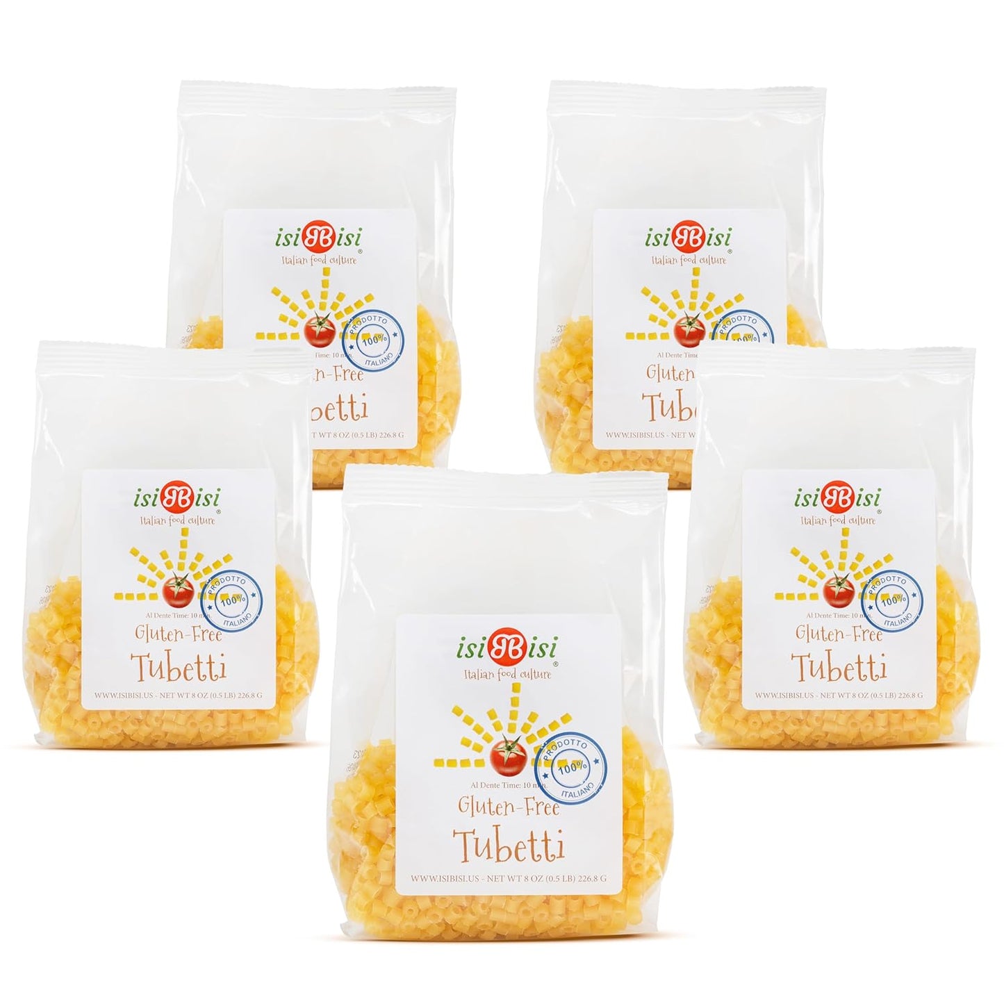 isiBisi-Gluten-Free-Tubetti-Pasta,-5-Pack---Artisanal-Corn-and-Noodles-194
