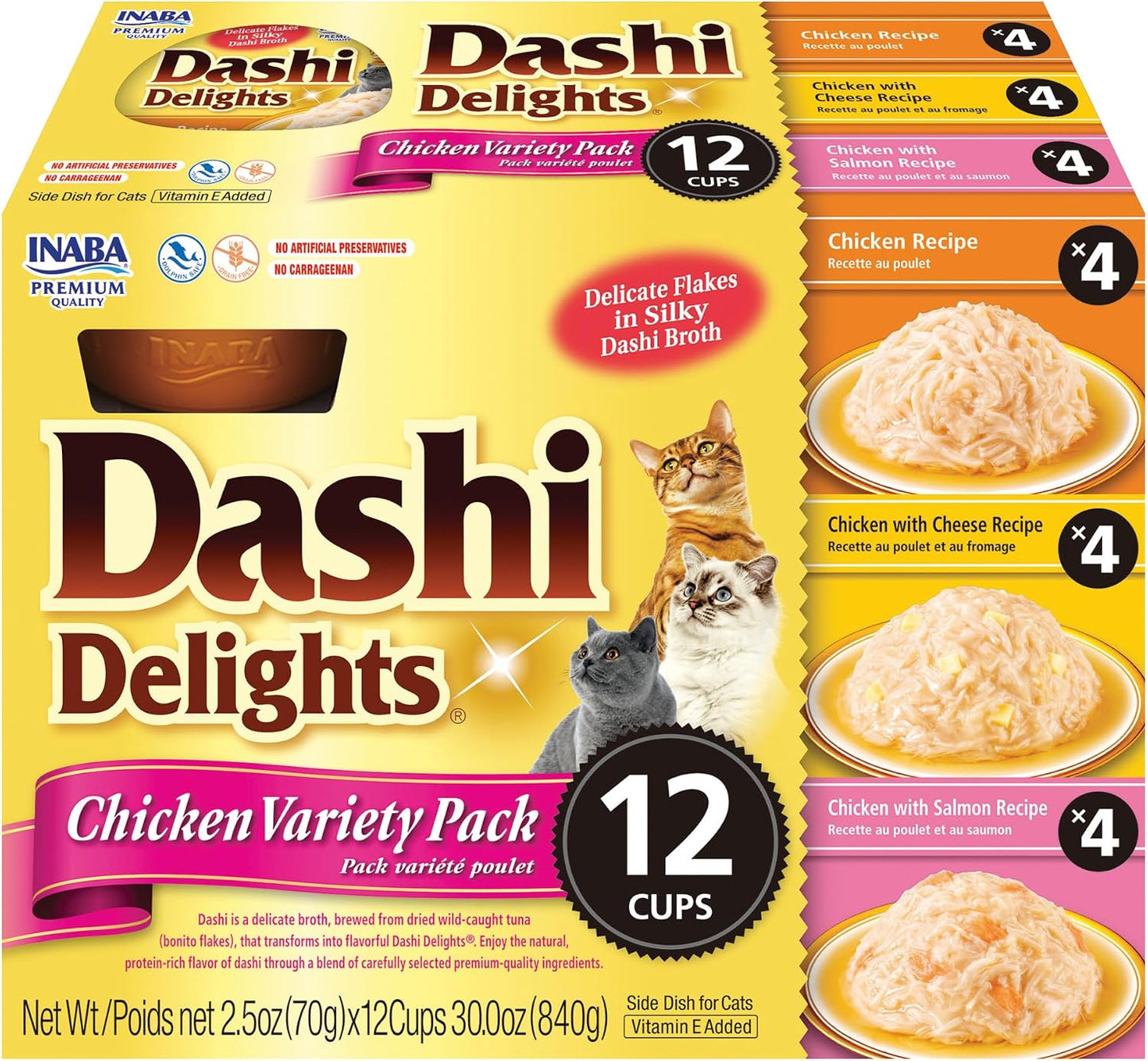 INABA-Dashi-Delights-for-Cats,-Shredded-Chicken-Side-Dish-with-Bonito-Flake-Broth,-1700