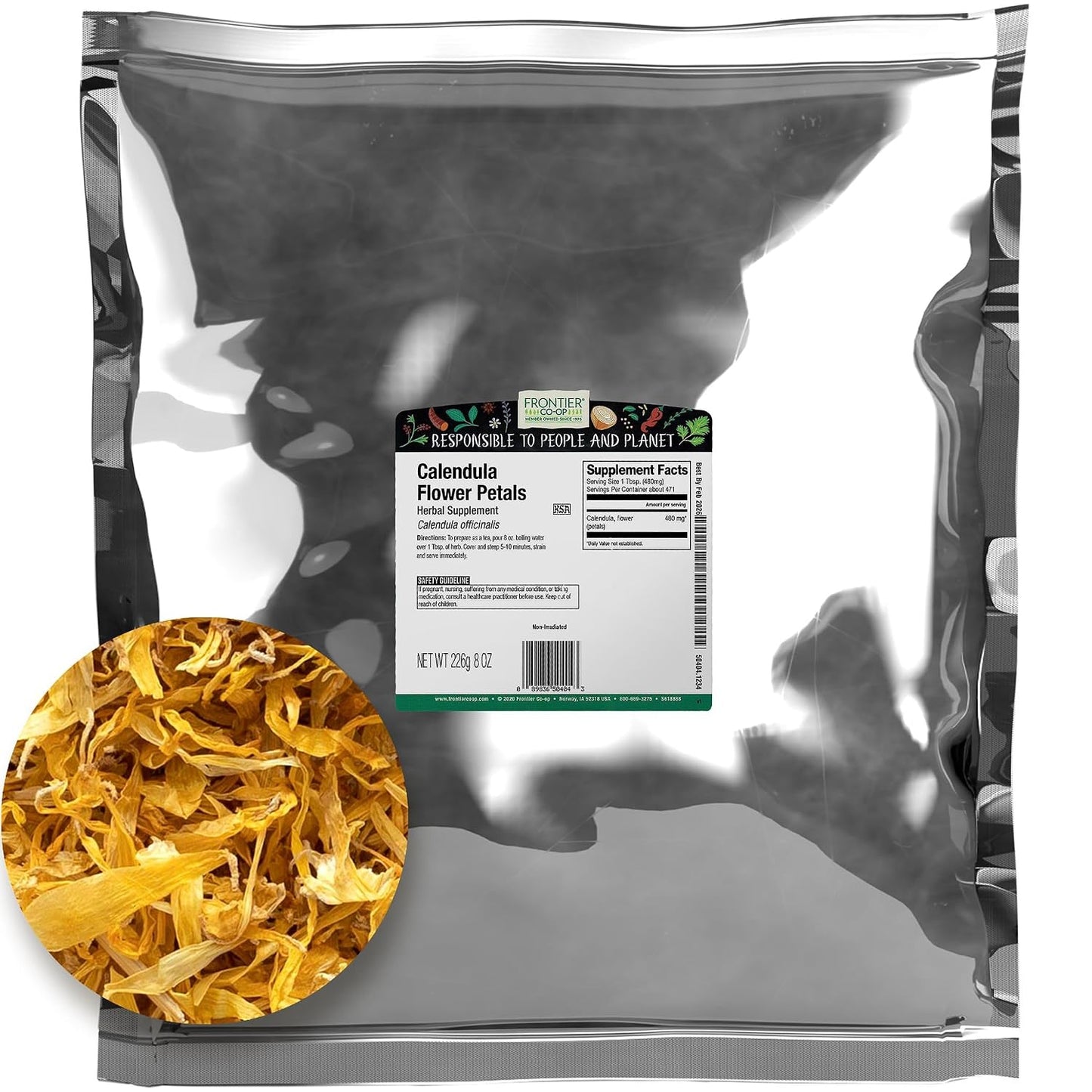 Frontier-Co-op-Dried-Calendula-Flower-Petals,-8-oz,-Bulk-Bag---For-1786