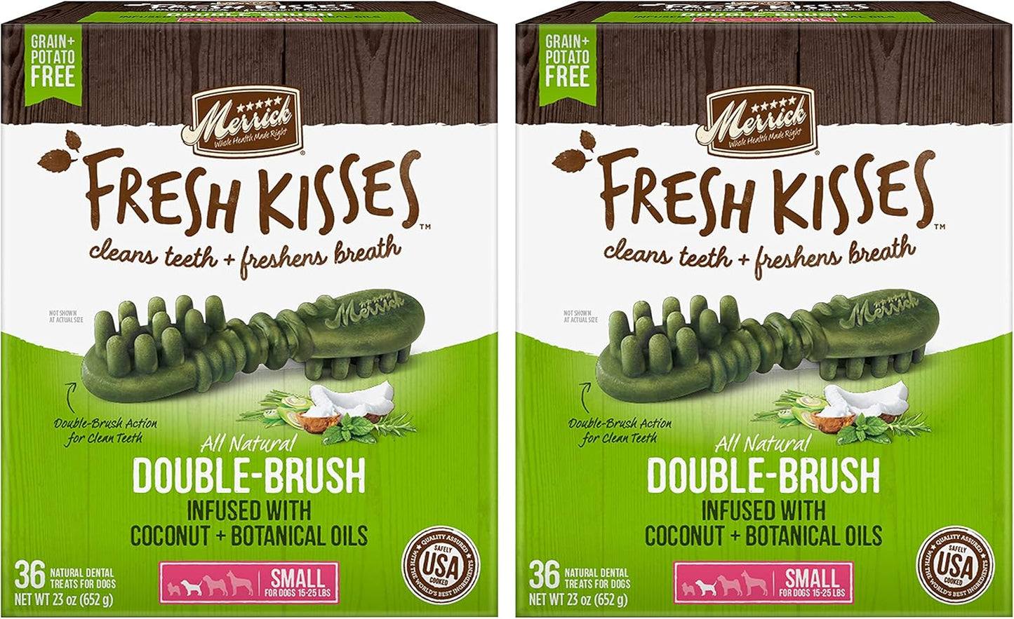 Fresh-Kisses-Dental-Dog-Treats,-All-Natural-Double-Brush-4