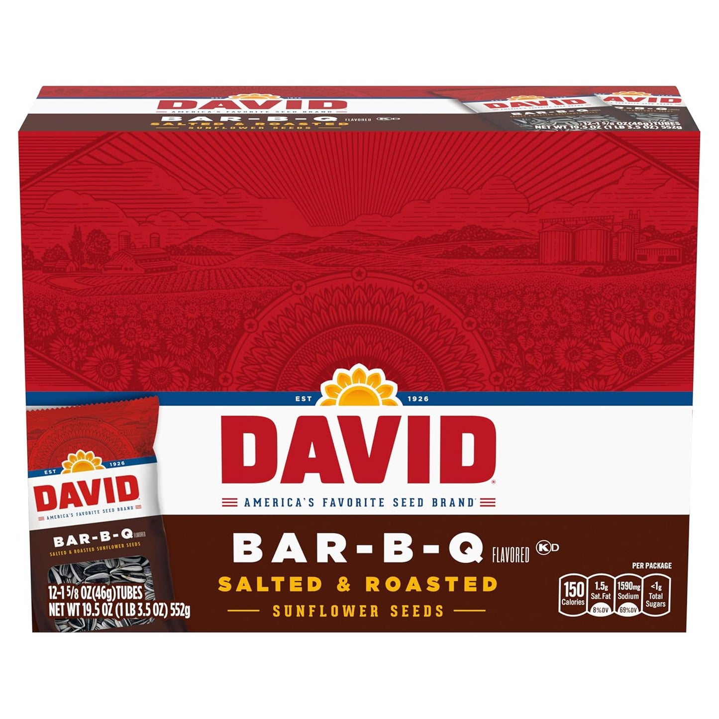 DAVID-Sunflower-Seeds,-Bar-B-Q-Flavor,-1.625-oz.-(12-pk)---------1045