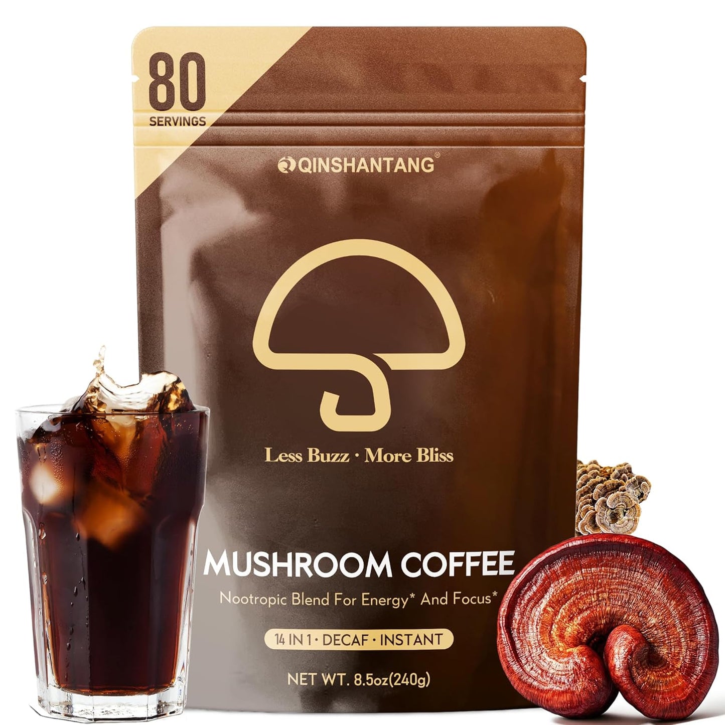 Decaf-Mushroom-Instant-Coffee,-14-Mushrooms-Supplement,-Large-80-Servings-|-Lion’s-Mane,-2116