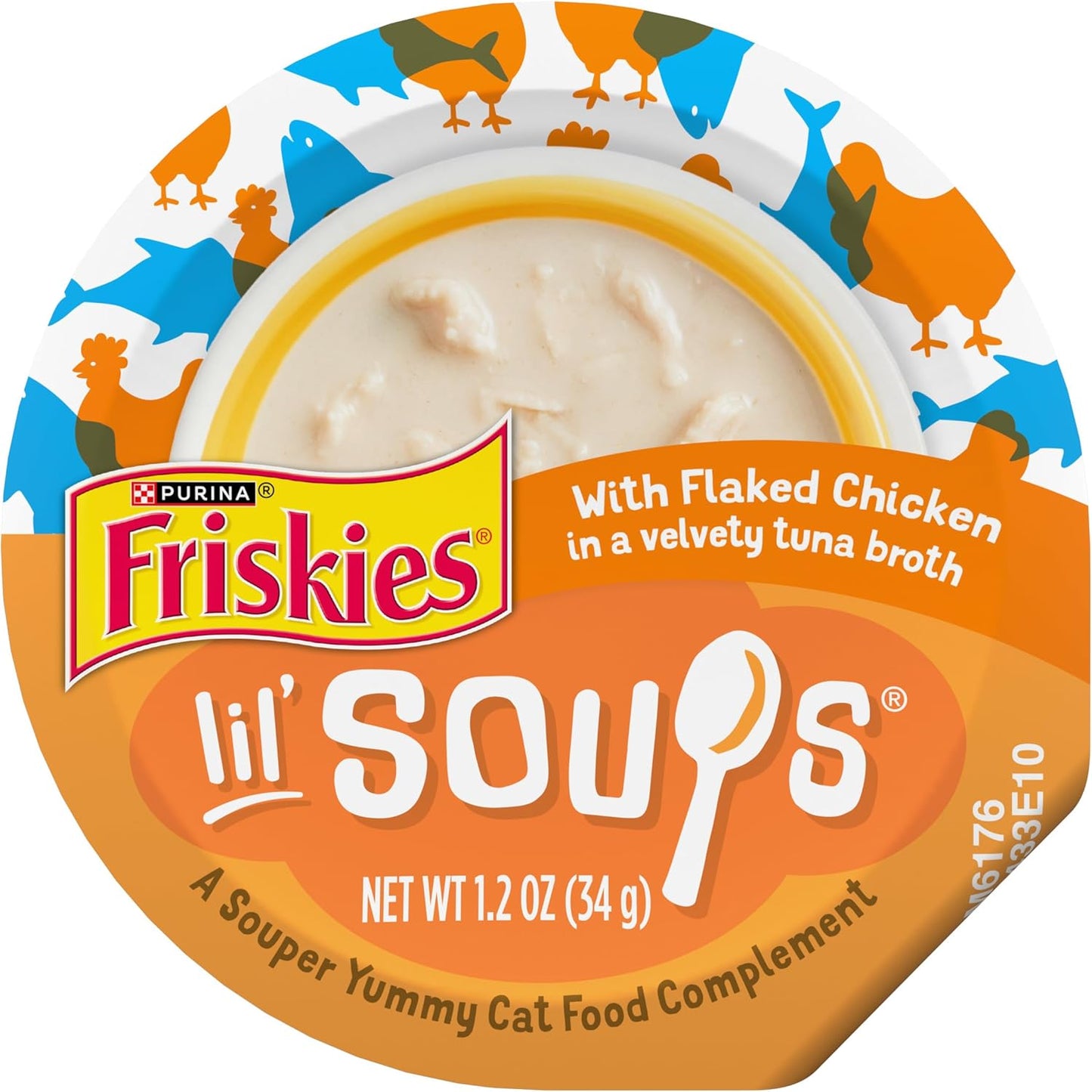 Purina-Friskies-Natural,-Grain-Free-Wet-Cat-Food-Lickable-Cat-Treats,-Soups-Chicken-(Pack1966