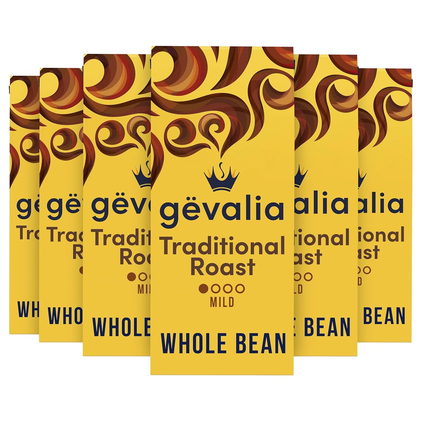 Gevalia-Traditional-Mild-Roast-Whole-Bean-Coffee-(6-ct-Pack,-12-oz-Bags)-1015