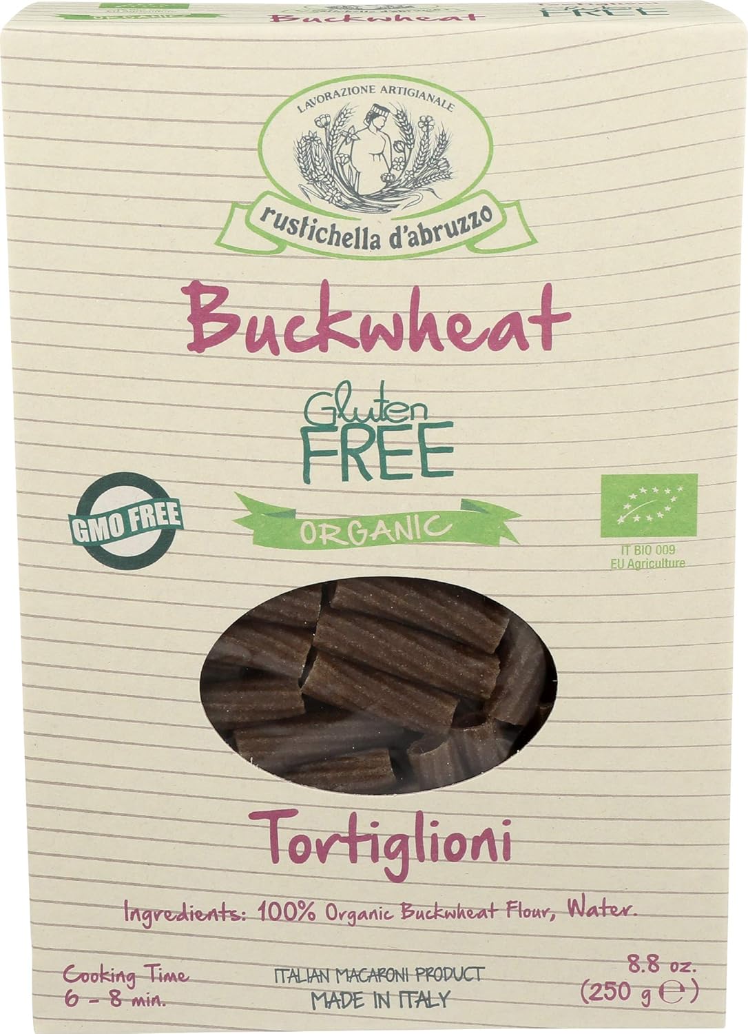Rustichella-d'Abruzzo,-Pasta-Tortiglioni-Buckwheat,-8.8-Ounce---512
