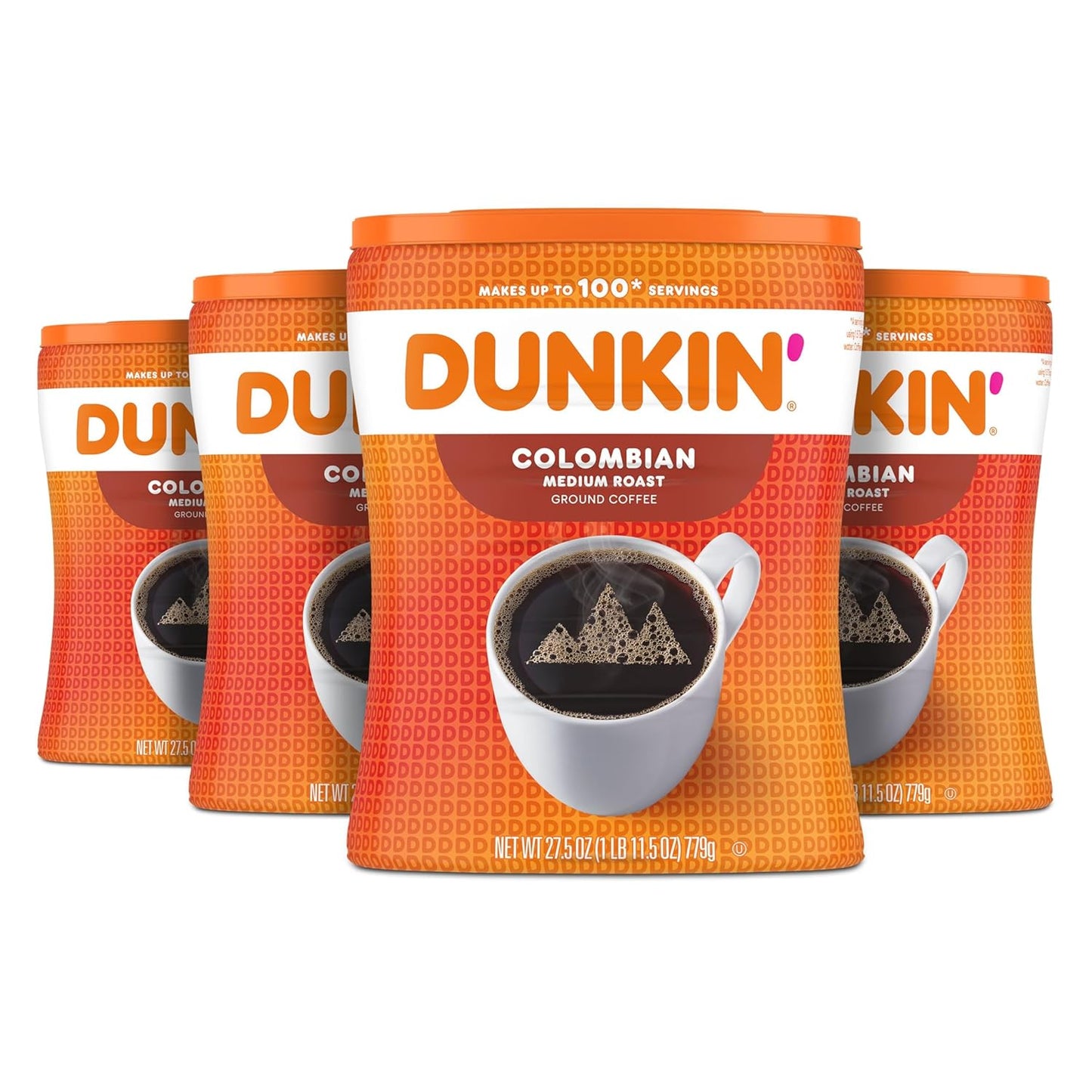 Dunkin'-1-Colombian-Medium-Roast-Ground-Coffee,-27.5-Ounce-(Pack-of-4)---2125
