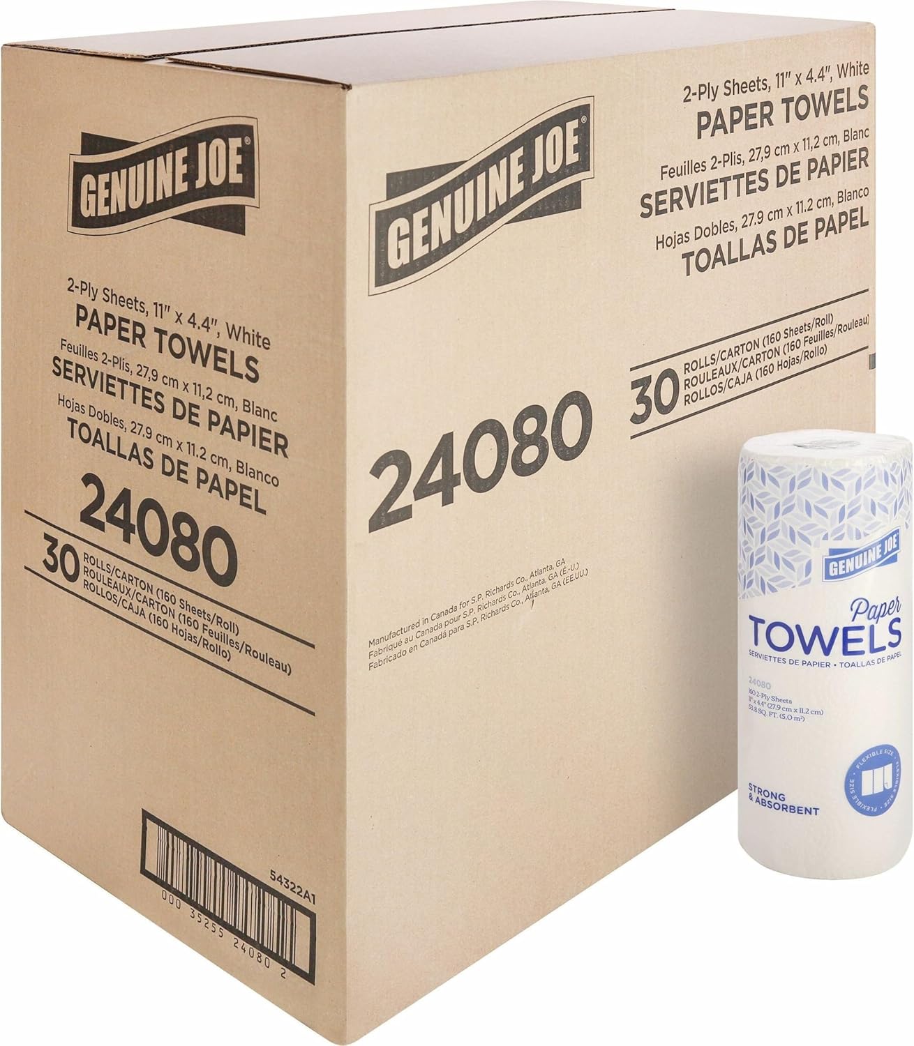 Genuine-Joe-GJO24080-2-Ply-Household-Roll-Paper-Towels-(Pack-of-30)---WHITE-------1502