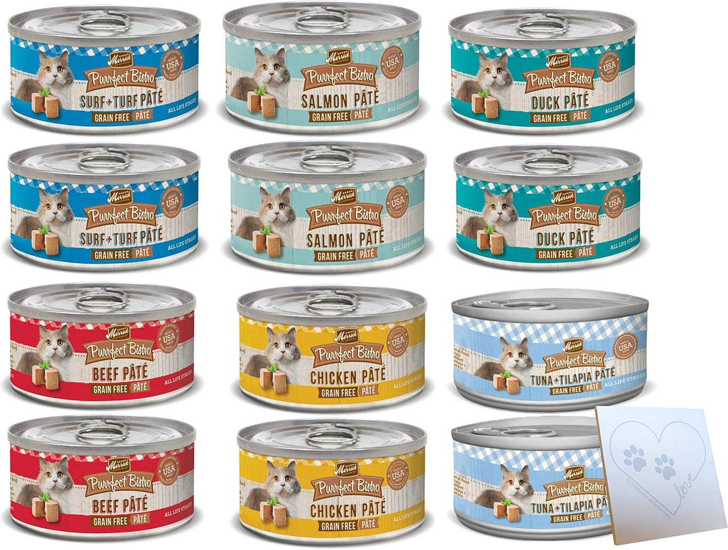 Variety-Pack-for-Purrfect-Bistro-–-6-Tasty-Flavors:-Tuna,-Chicken,-Surf-Turf,-&870