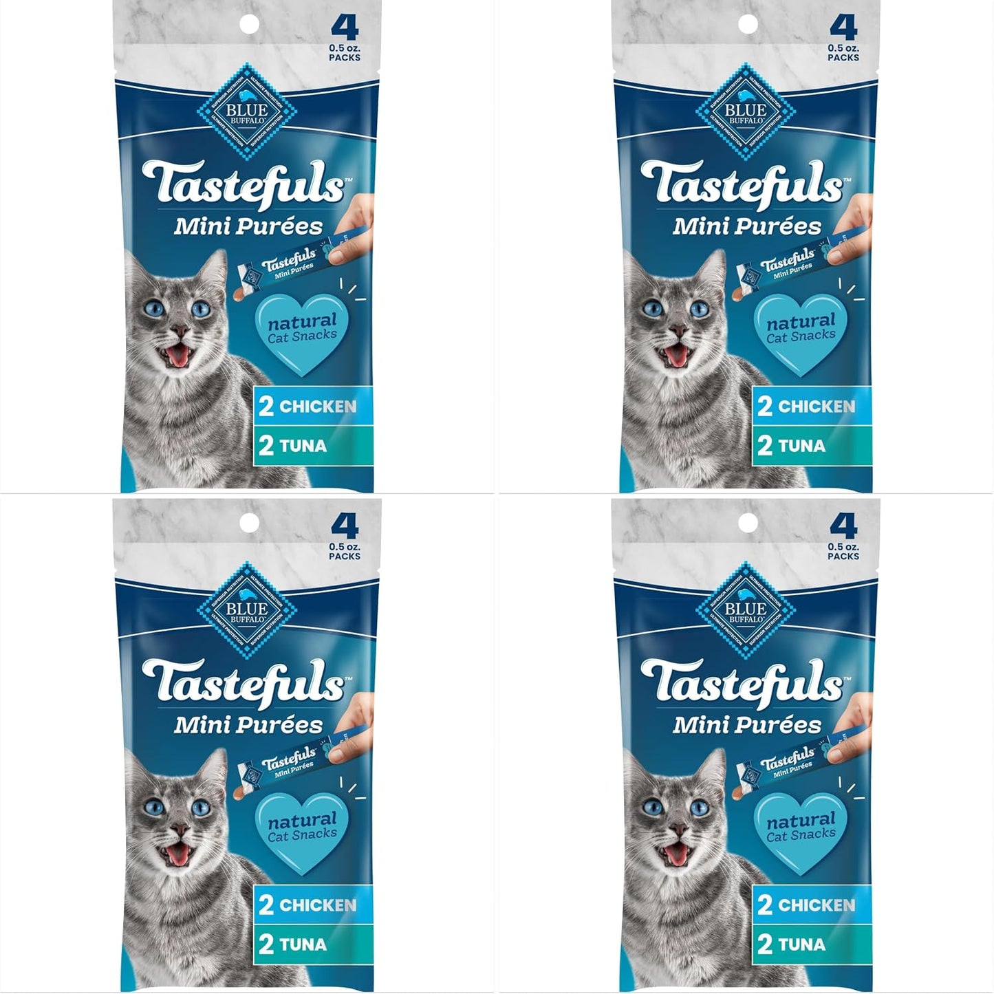 Blue-Buffalo-Tastefuls-Mini-Purées,-Adult-Cat-Natural-Single-Serving-Snack,-4-Count-Variety-Pack-555