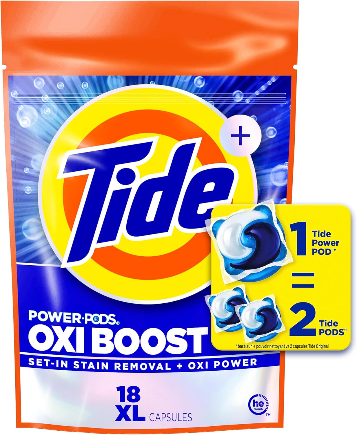 Tide-Oxi-Boost-Power-PODS-Laundry-Detergent-Pods,-18-Count,-3646