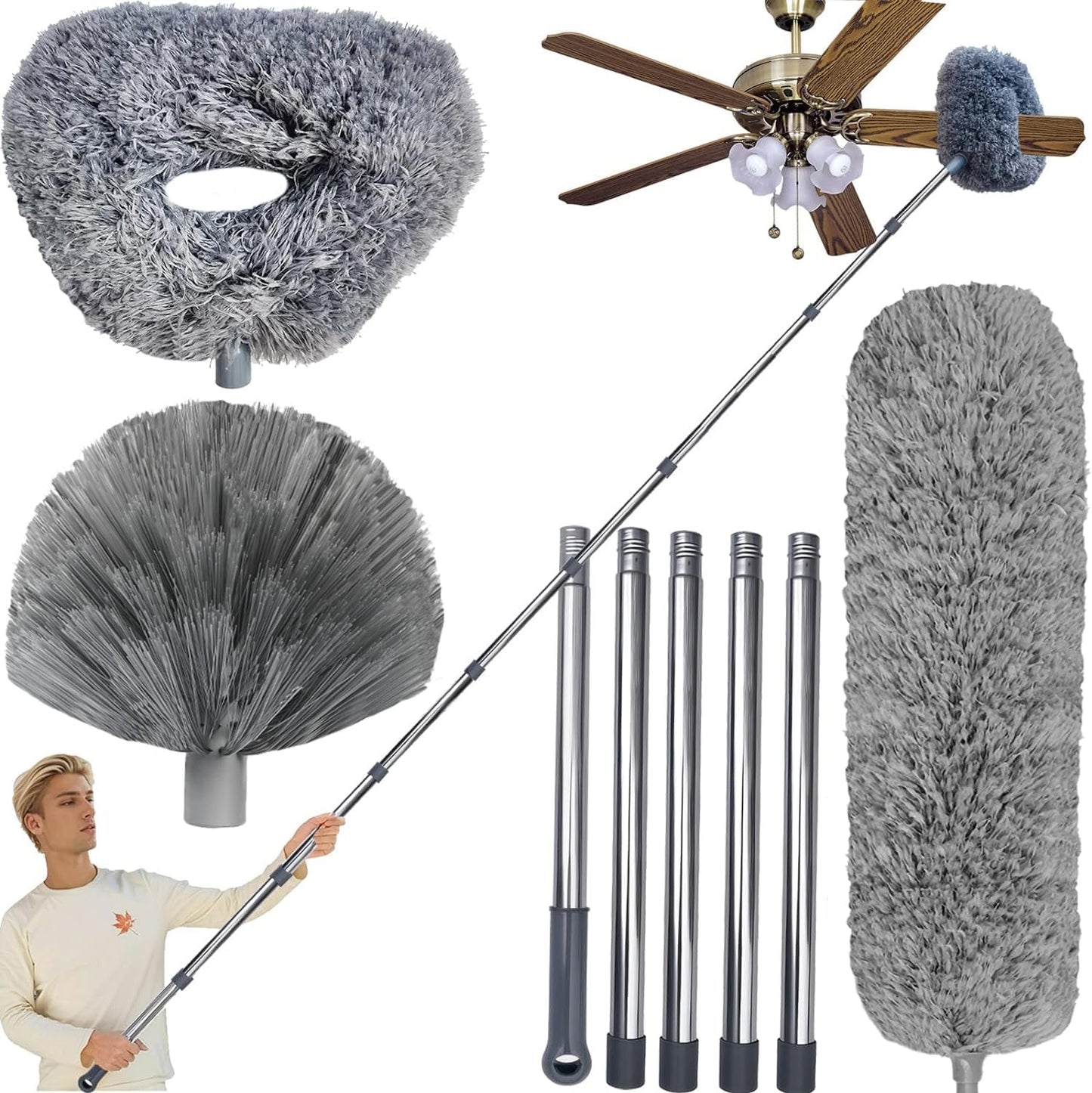 20+-Ft-High-Reach-Ceiling-Fan-Duster-&-Cobweb-&-4090