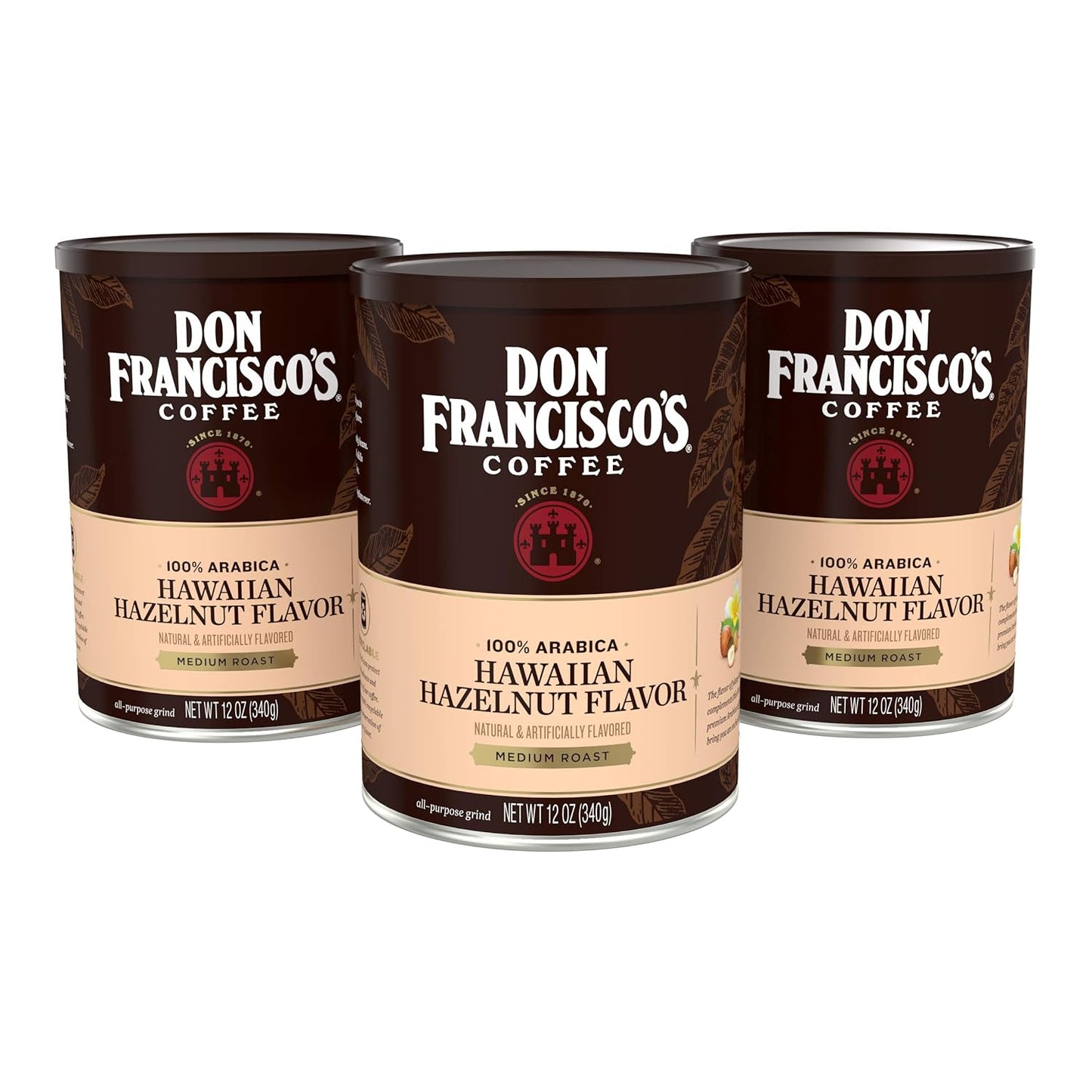 Don-Francisco's-Coffee-Hawaiian-Hazelnut-Flavored;-Sabor-de-Avellana-Hawaiana,-1-Arábica,3436