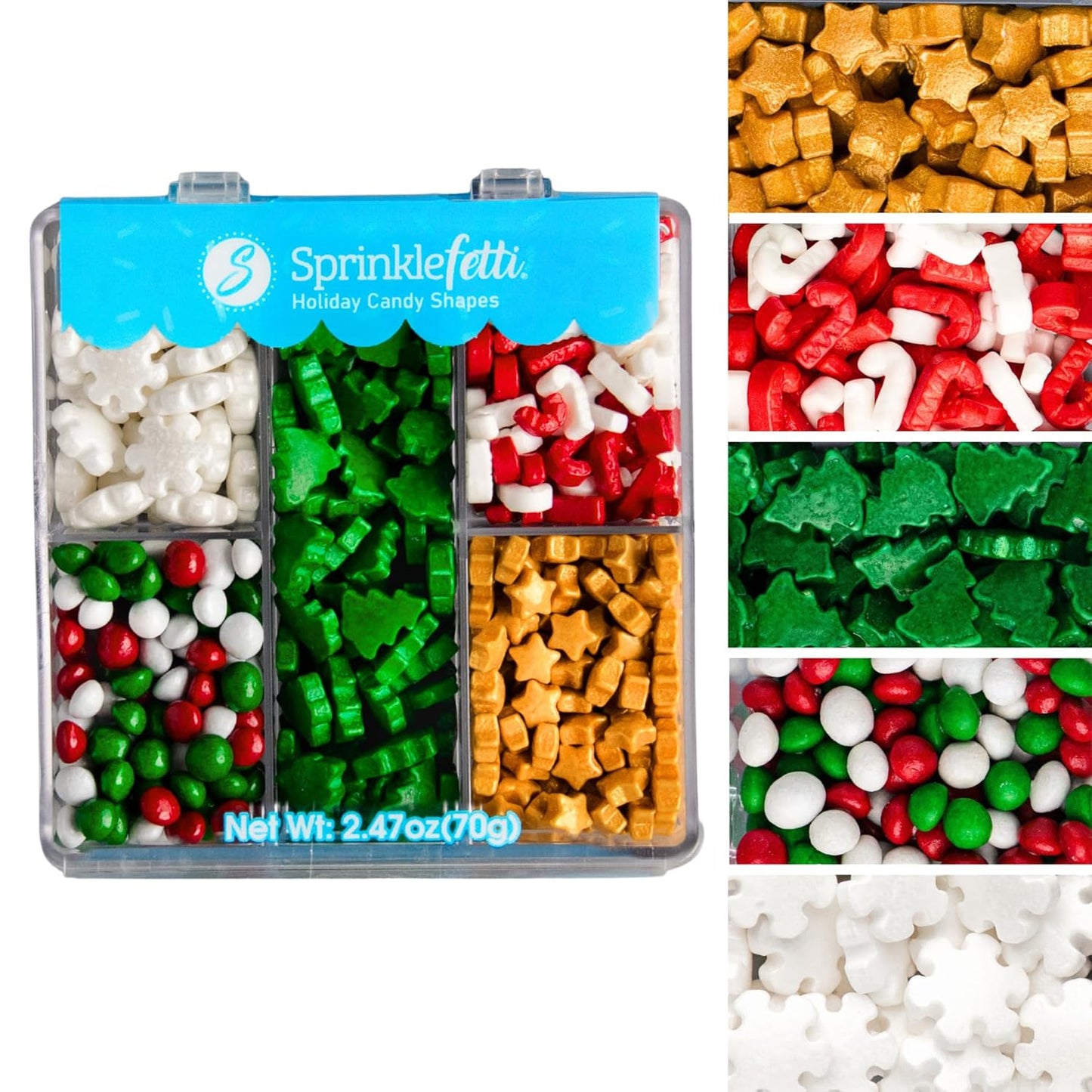 Sweets-Indeed-Christmas-Sprinkle-Tackle-Box-–-2.53-oz-|-Festive-Holiday-with-Stars,-1945
