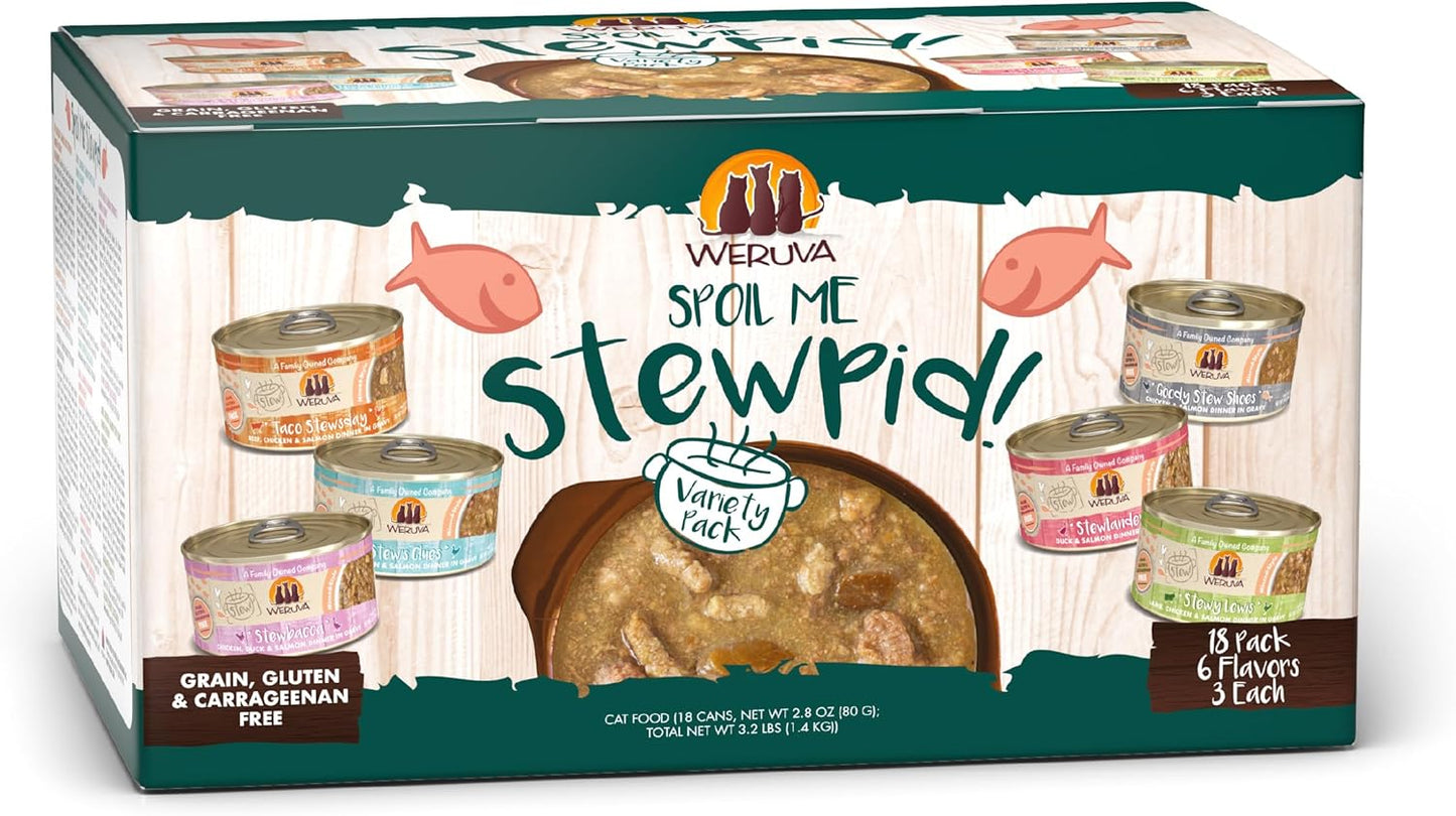 Weruva-Classic-Stews-Cat-Food,-Spoil-Me-Stewpid!-Variety-Pack,-3oz-(Pack-18)--1154