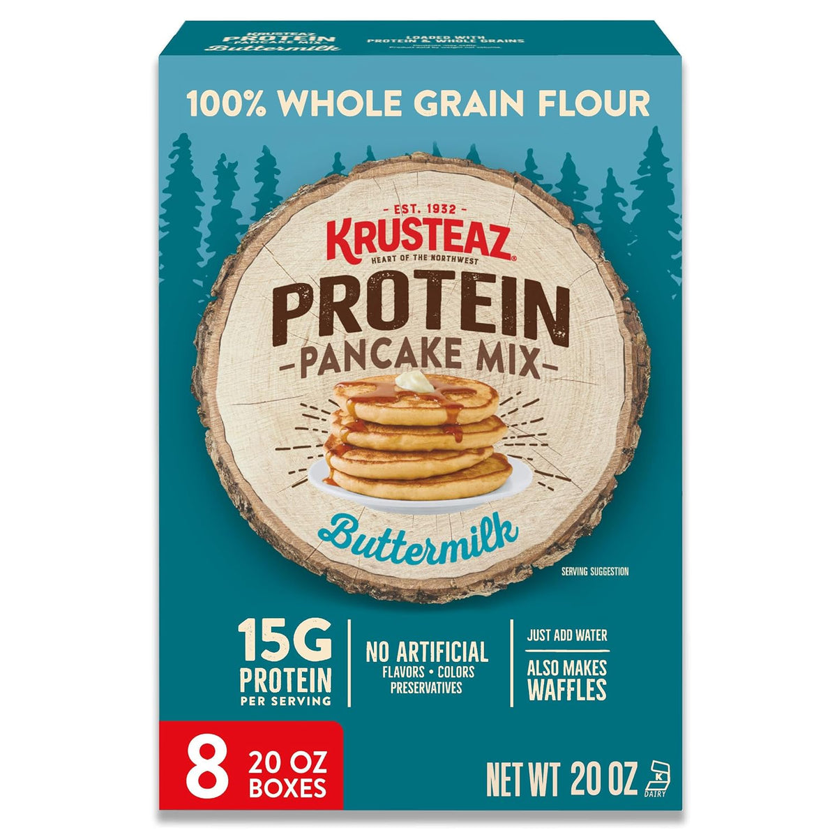 Krusteaz-Protein-Buttermilk-Pancake-and-Waffle-Mix,-15g-Protein-Per-376