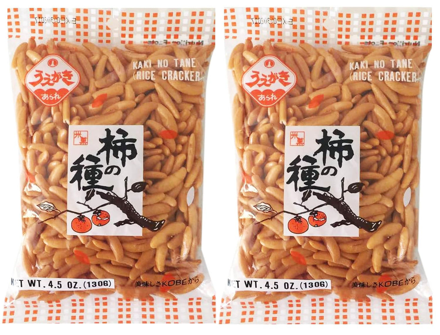 Japanese-Traditional-Rice-Crackers-:-Nori-Maki-Arare/-Kaki-No-Tane--2packs-(Kaki-No-Original)-1343