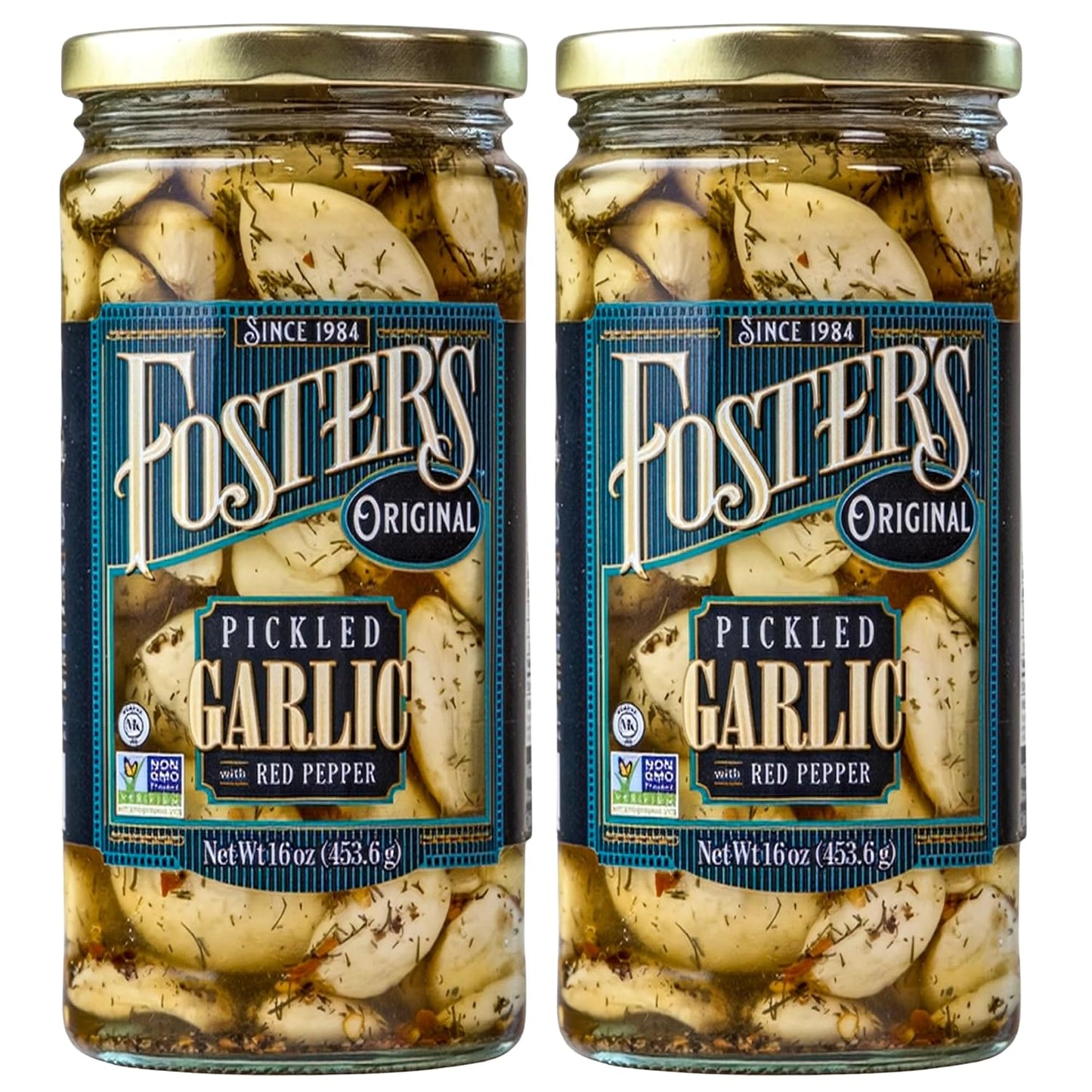 Foster's-Since-1984-Pickled-Garlic-Cloves-in-a-Jar,-Original,-16oz,-2-834