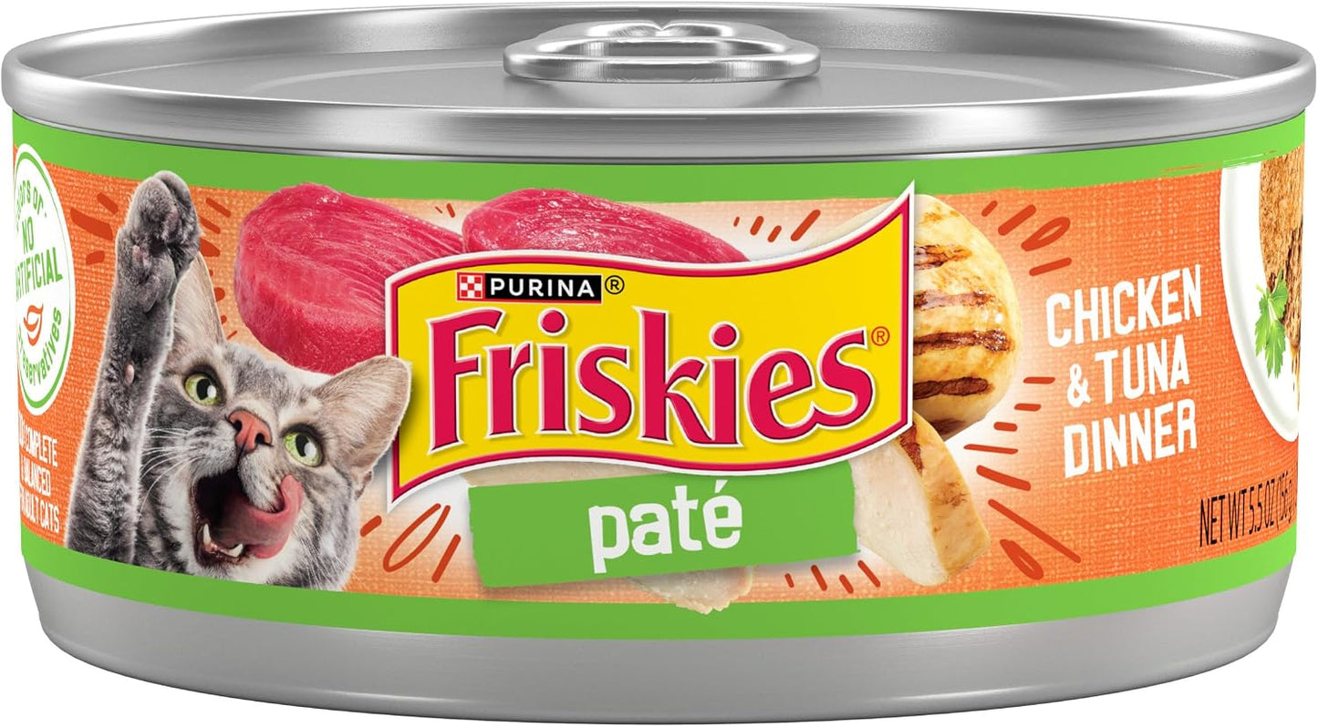 Purina-Friskies-Wet-Cat-Food-Pate,-Chicken-and-Tuna-Dinner---(Pack-of-1837