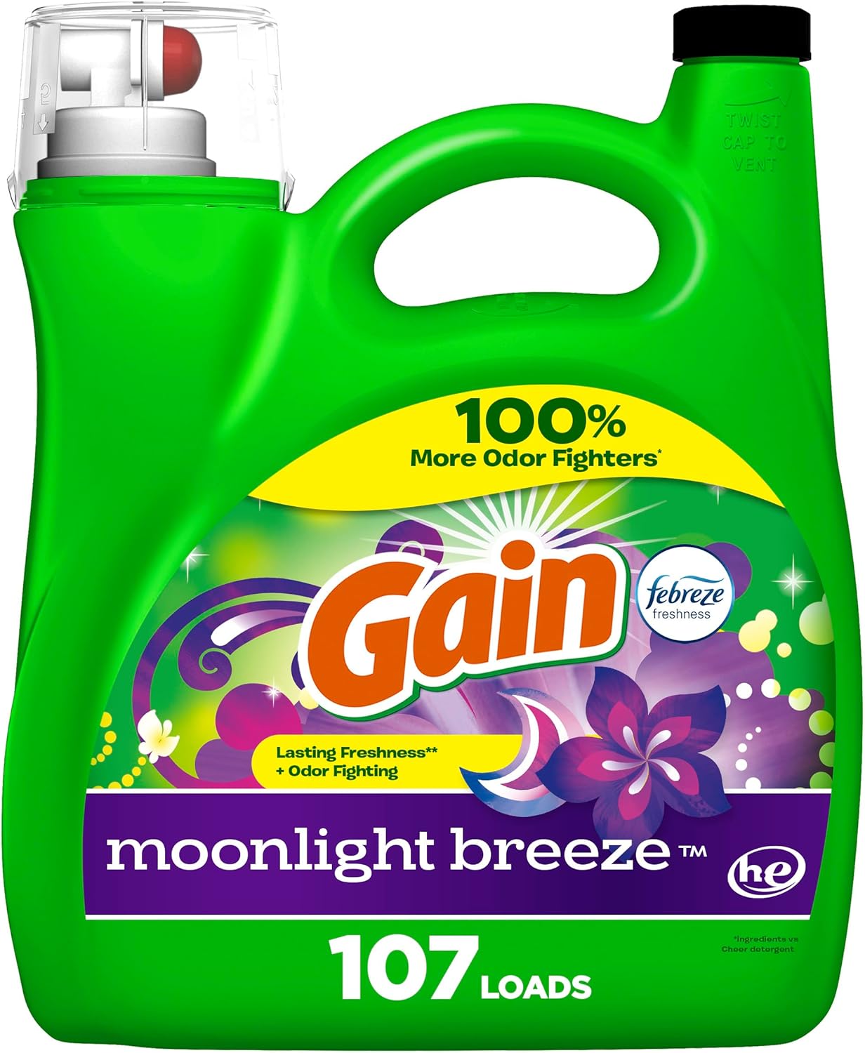 Gain-+-Aroma-Boost-Liquid-Laundry-Detergent,-Moonlight-Breeze-Scent,-4131