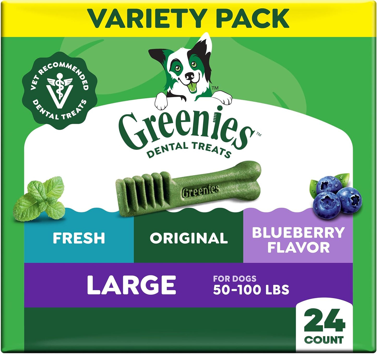 Greenies-Dog-Treats,-Veterinarian-Recommended-Natural-Dental-Dog-Treats,-Large-Size,-Variety-Flavor,-2699