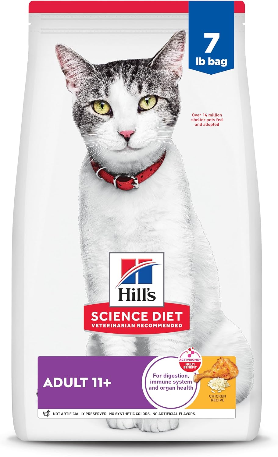 Hill's-Science-Diet-Senior-11+-Dry-Cat-Food,-Chicken,-7-lb.-Bag--1827