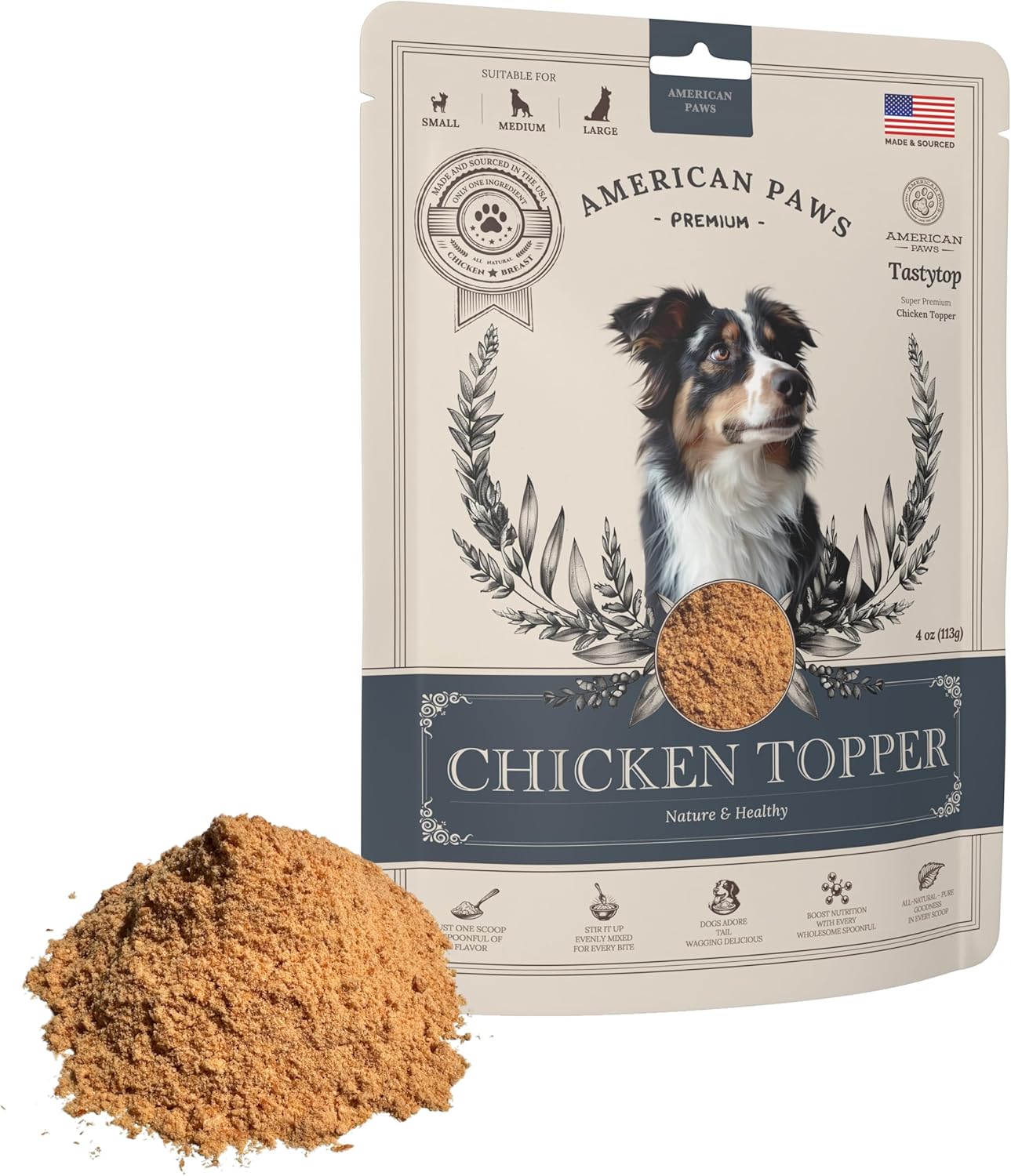 American-Paws-All-Natural-High-Protein-Chicken-Topper-for-Dogs---Pure-Chicken-Breast,-1033