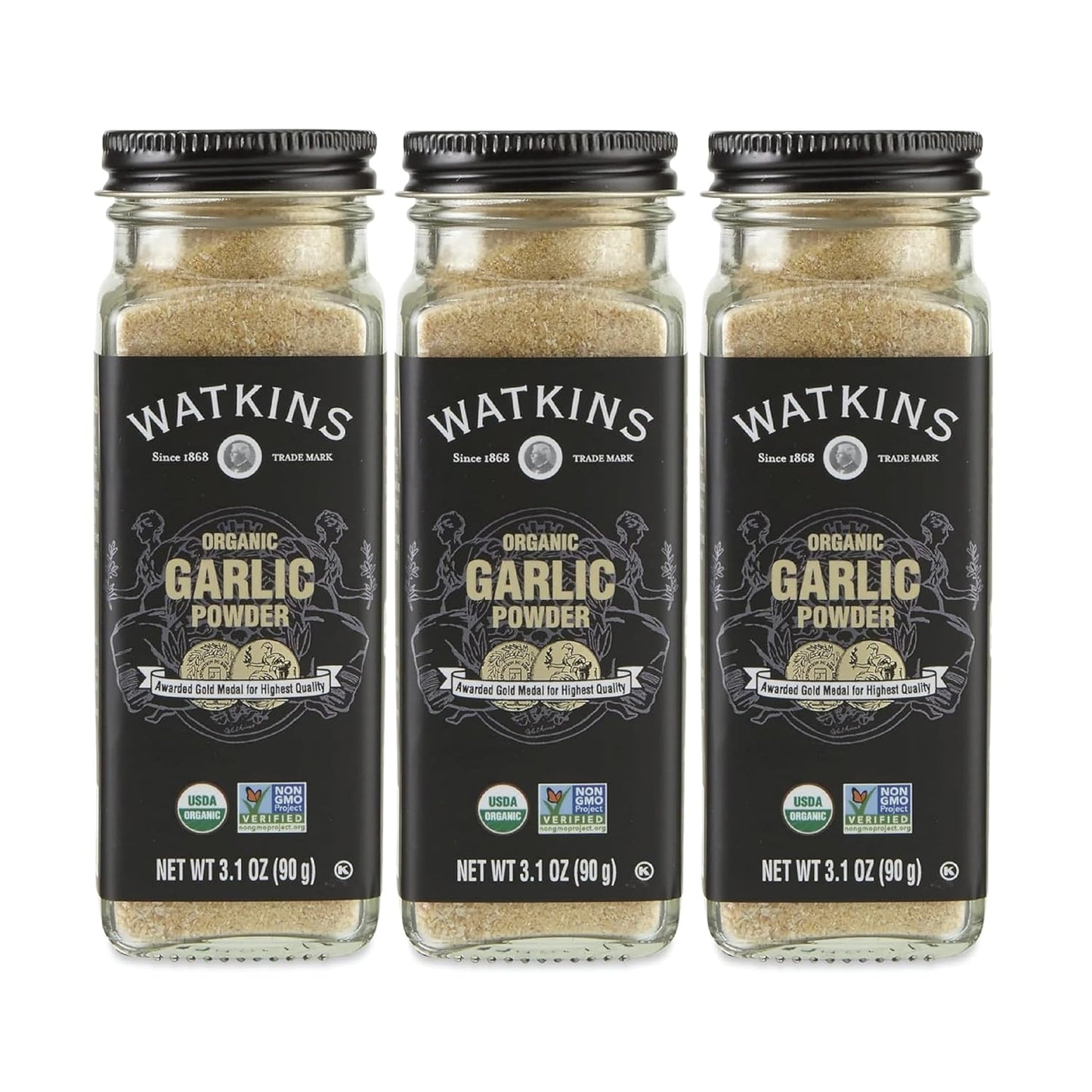 Watkins-Gourmet-Organic-Spice-Jar,-Garlic-Powder,-3.1-Ounce-Jar,-3-Count-578