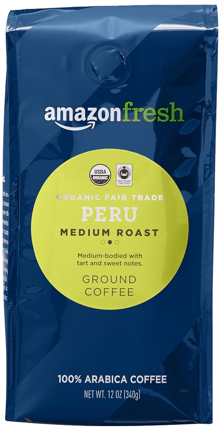 Amazon-Fresh-Organic-Fair-Trade-Peru-Ground-Coffee,-Medium-Roast,-12-Ounce---3193