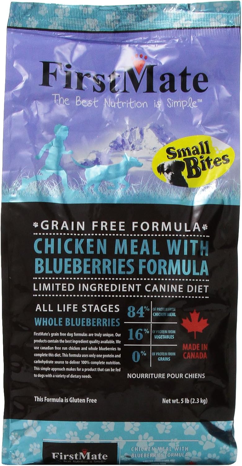 Firstmate-Pet-Foods-Chicken-With-Blueberries-Small-Bites,-5-Pounds,-Grain-Free-Dry-Dog-789