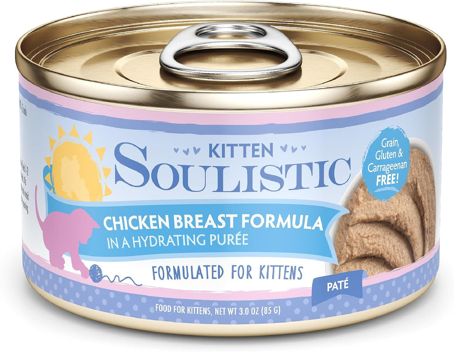 Soulistic-Kitten,-Chicken-Breast-Formula-in-Hydrating-Purée,-3oz-Can,-Pack-of-12-764