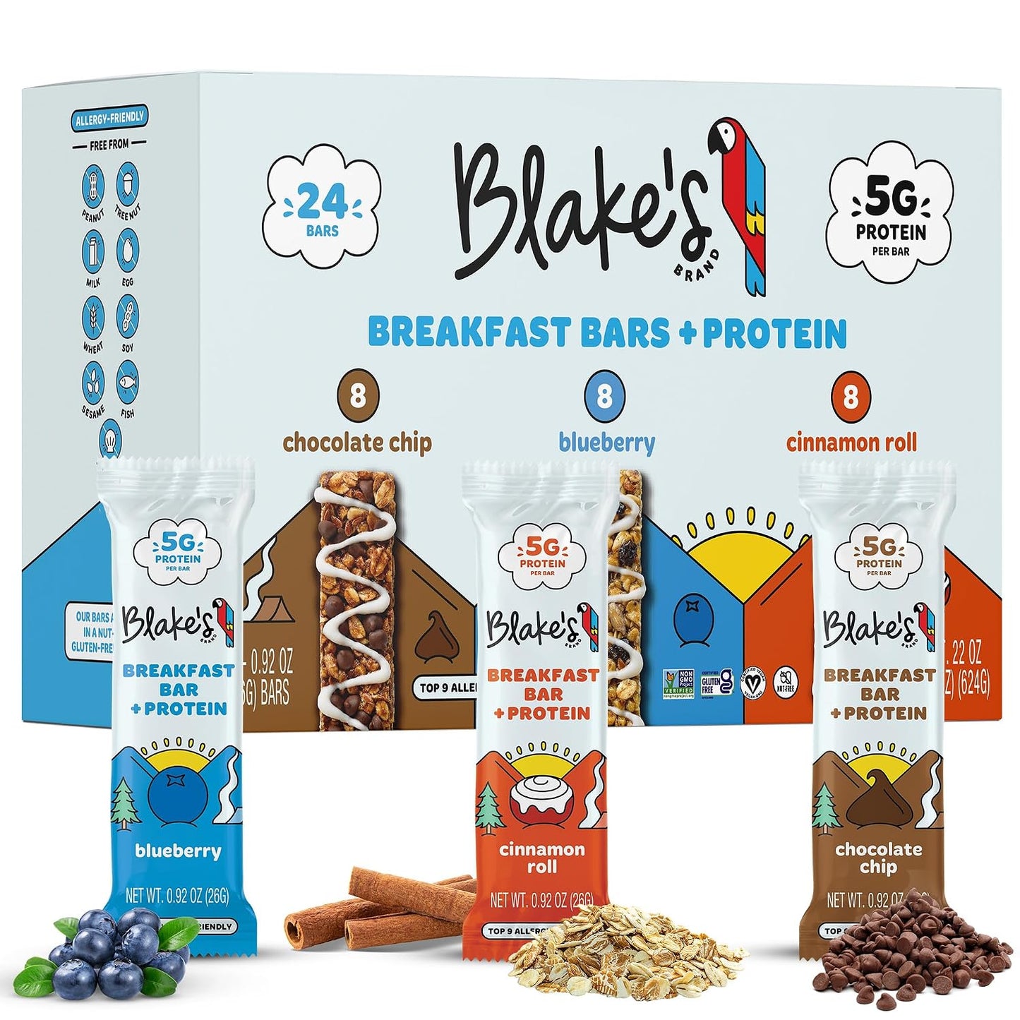 Blake’s-Breakfast-Bars-+-5g-Protein-Variety-Pack-24-Count,-Gluten--Free-|-Nut-·-907
