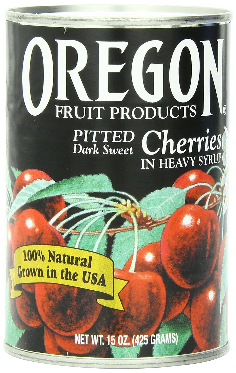 Oregon-Fruit-Products-Dark-Sweet-Cherries-in-Heavy-Syrup,-15-Ounce-(Pack-of-55