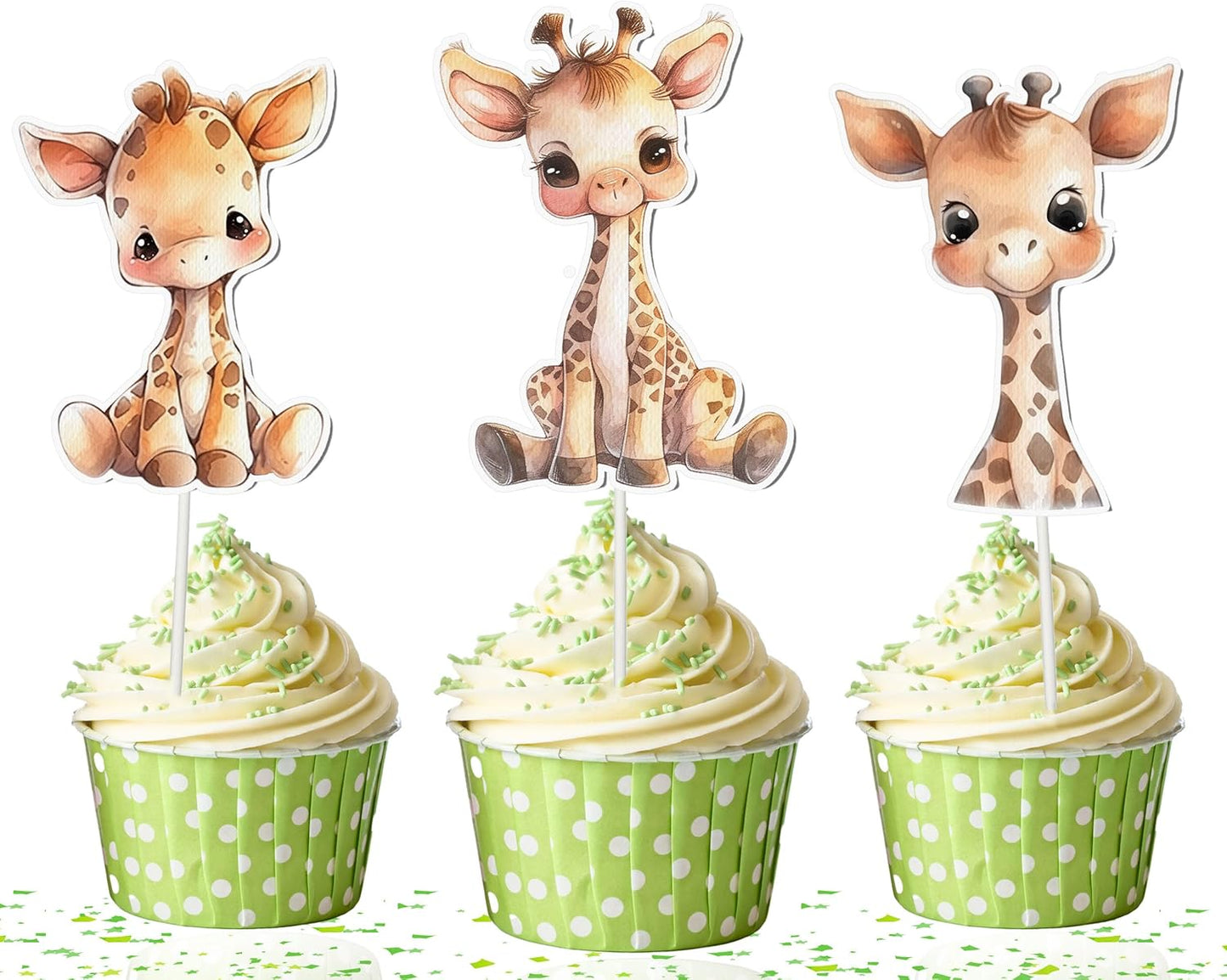 10-Pcs-Giraffe-Cupcake-Toppers-for-Baby-Shower,-Jungle-Safari-Birthday,-and-Theme-Decorations-28